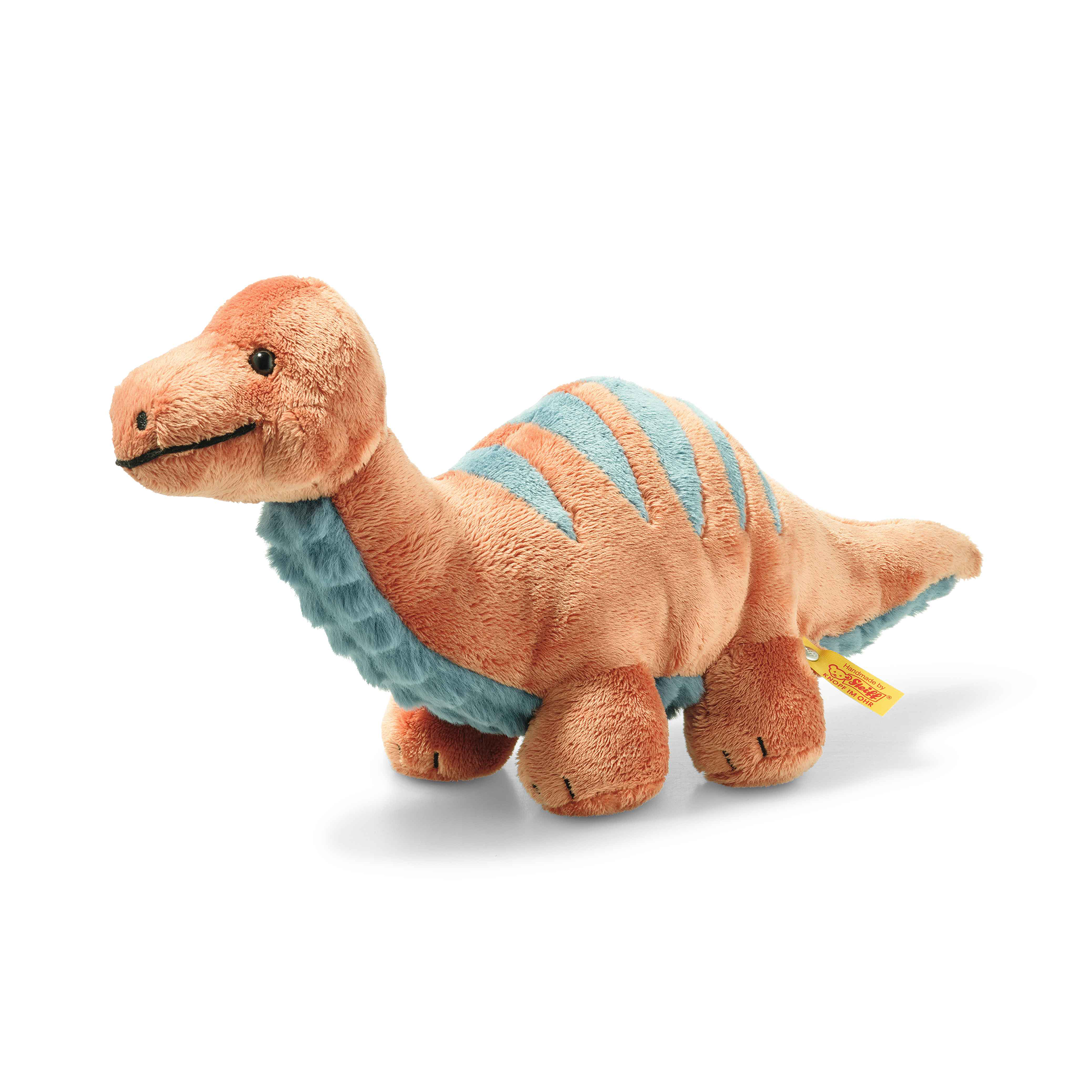 Kuscheltiere, Steiff, Orange – Besonderheit: Dinosaurier zum Kuscheln und Spielen