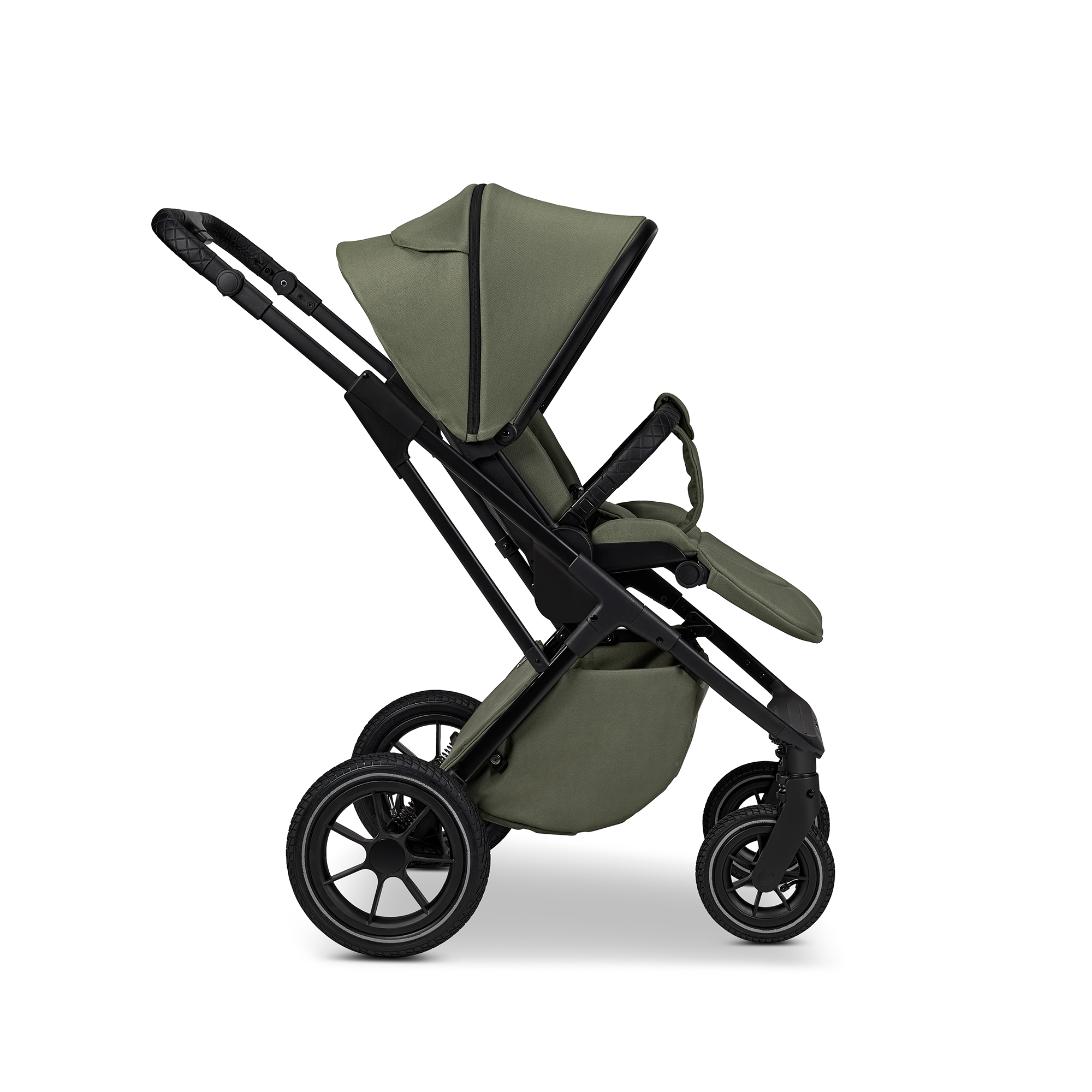 Kombi-Kinderwagen, MOON, Grün – Produktansicht