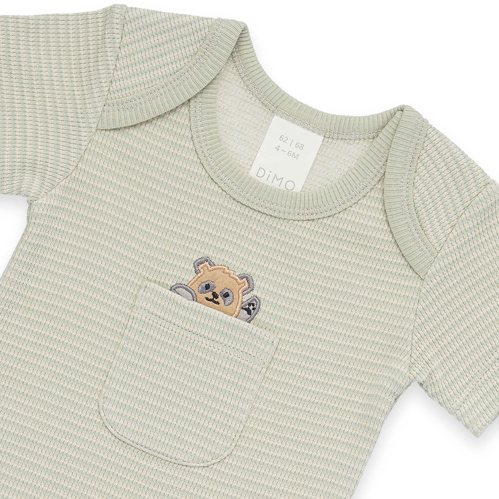 Kurzarmbodys, DIMO, Grün – Besonderheit: aus 100% Baumwolle