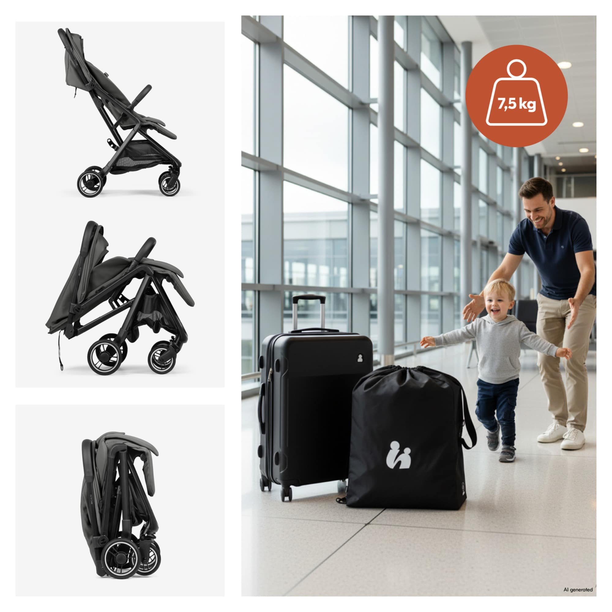 Reisebuggys, hauck, Grau – Produktansicht