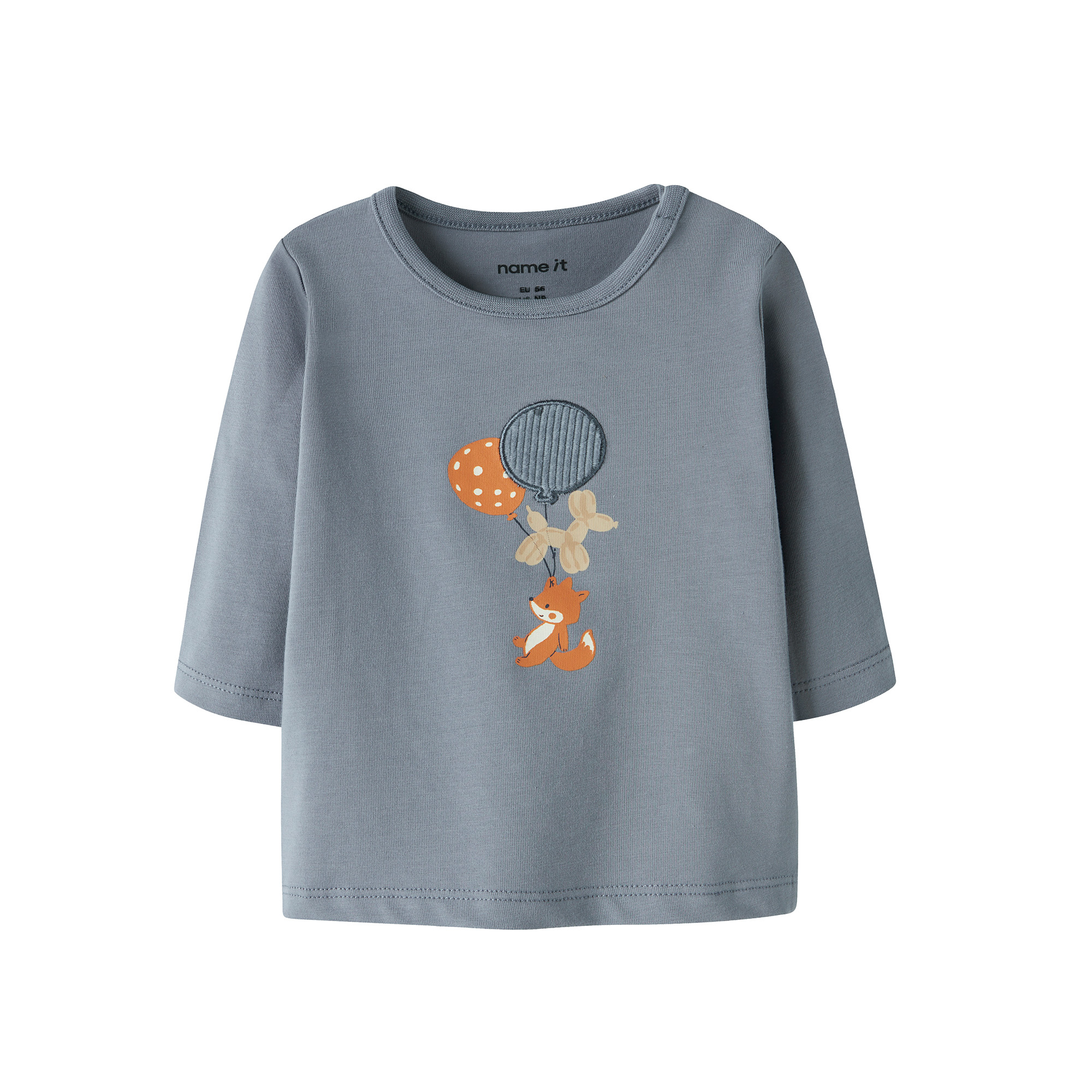 Langarmshirts, name it, Blau – Besonderheit: aus 95% Baumwolle