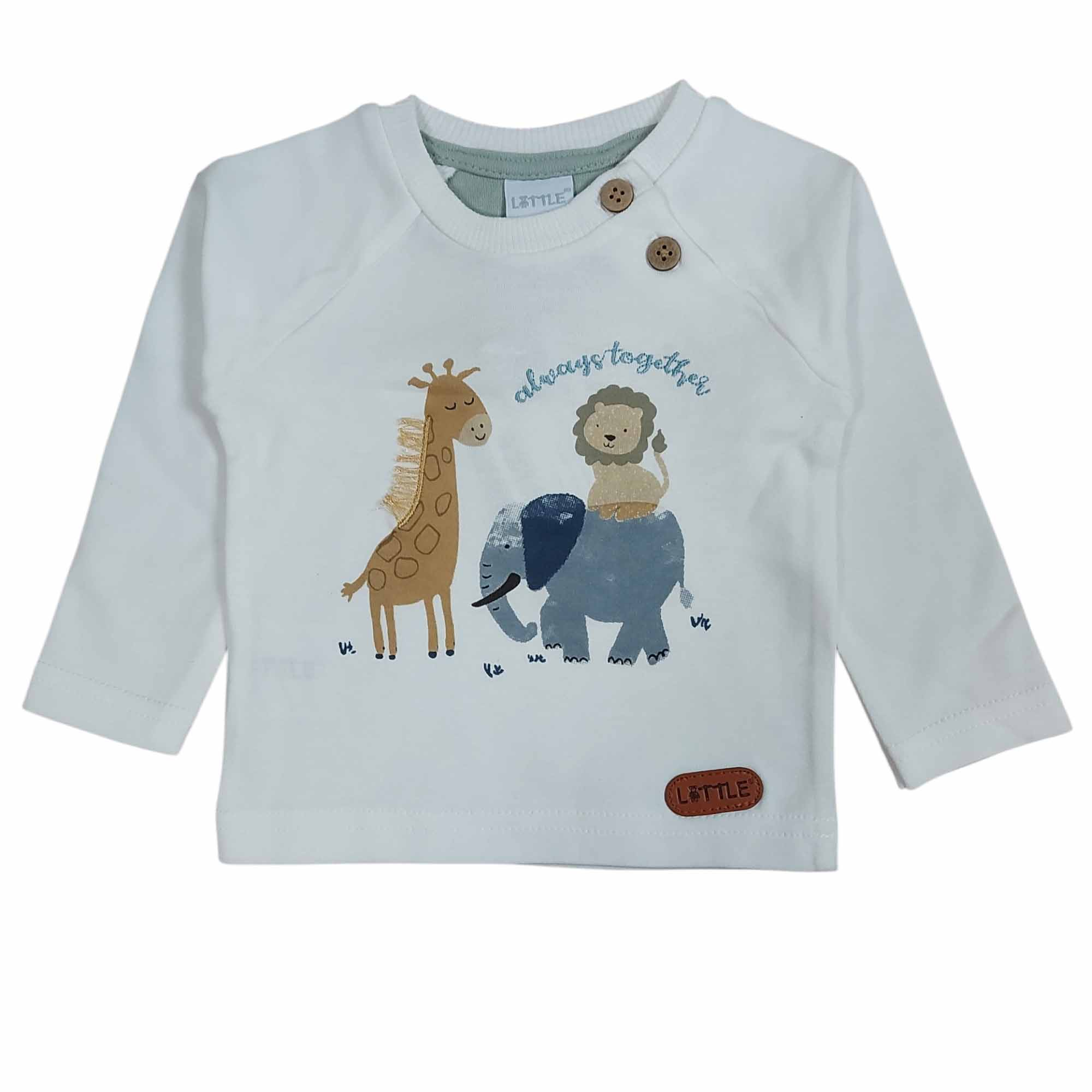 Langarmshirts, LITTLE, Weiß – Produktansicht