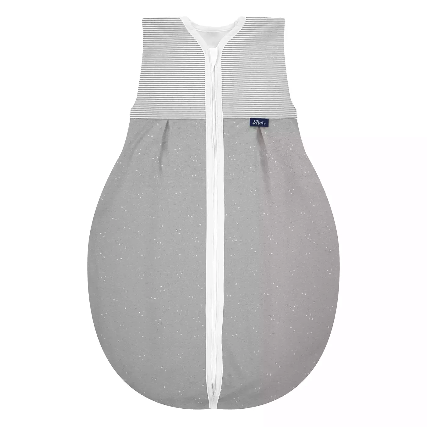Kugelschlafsack Molton Stars & Stripes 110 cm Alvi Grau 2000580369502 3