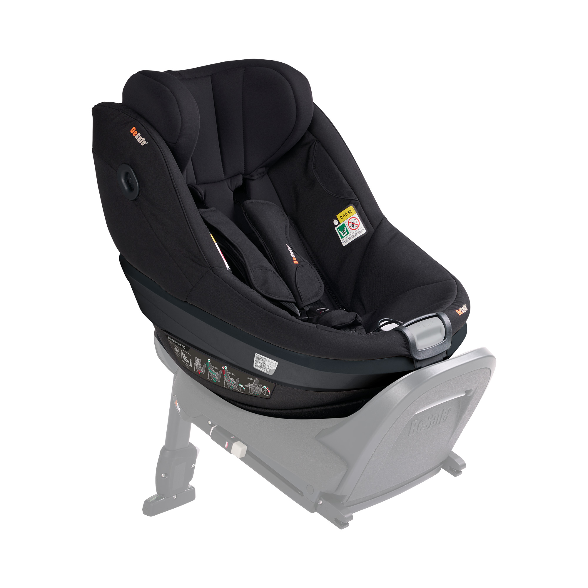 Reboarder 0-18 kg, Gruppe 0+/1, BeSafe, Schwarz – Produktansicht