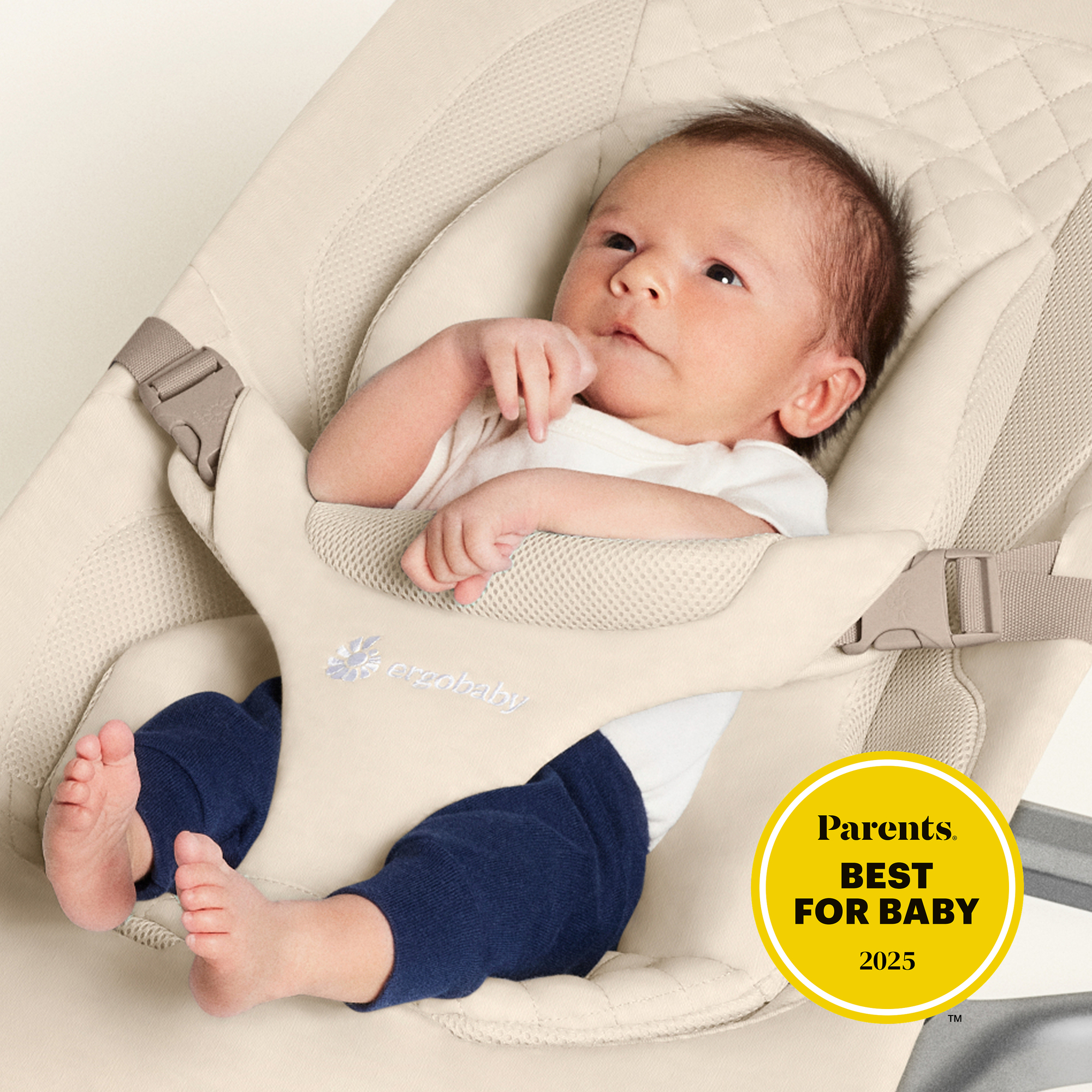 Wippen, ERGObaby, Beige – Besonderheit: Babywippe für Kinder ab Geburt bis ca. 3 Jahre (2,5 – 13,2 kg)