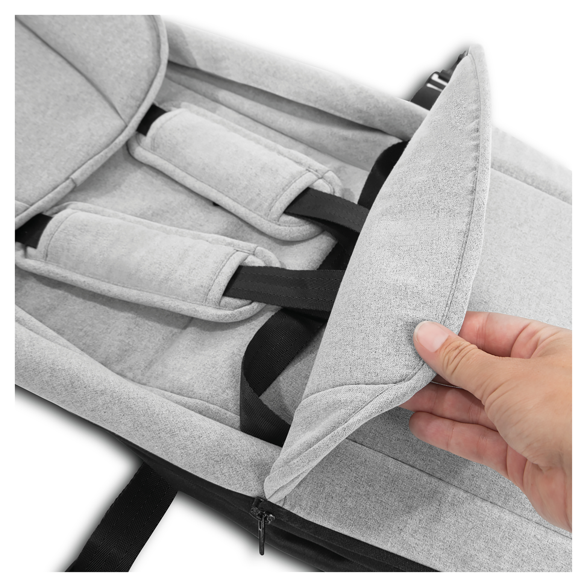 Fahrradanhänger Hängematten, hauck, Grau – Produktansicht