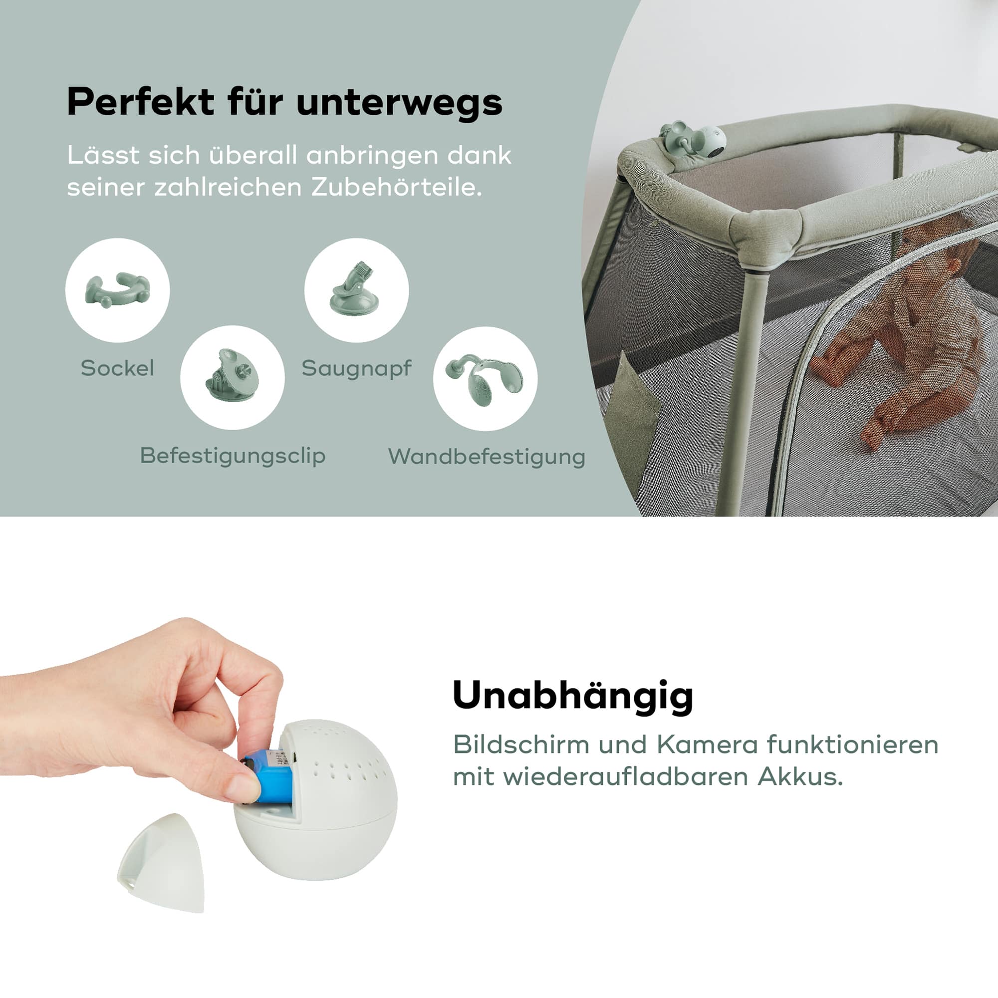 Video Babyphone, babymoov, Weiß – Produktansicht
