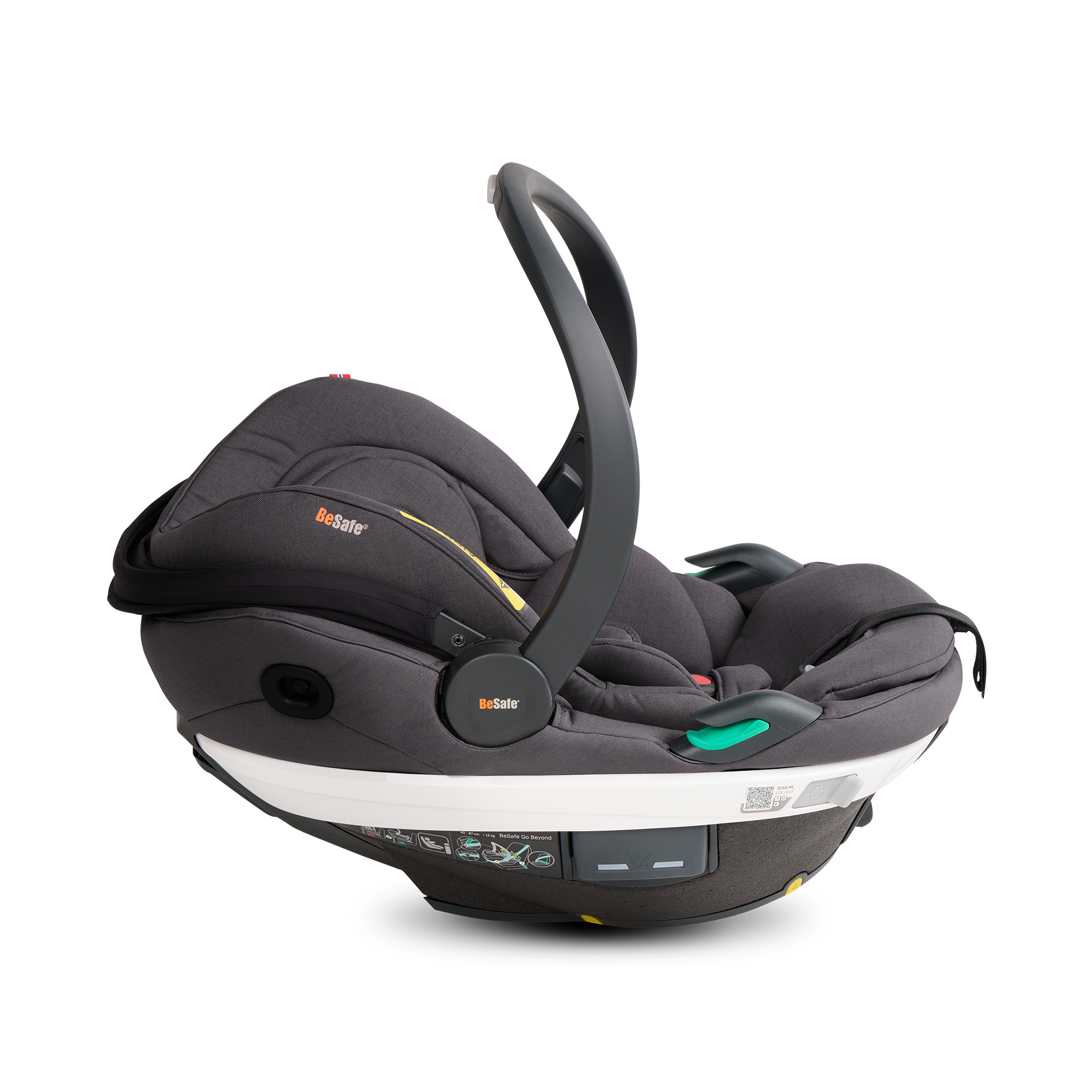 Babyschalen 0-13 kg, Gruppe 0+, BeSafe, Grau – Produktansicht