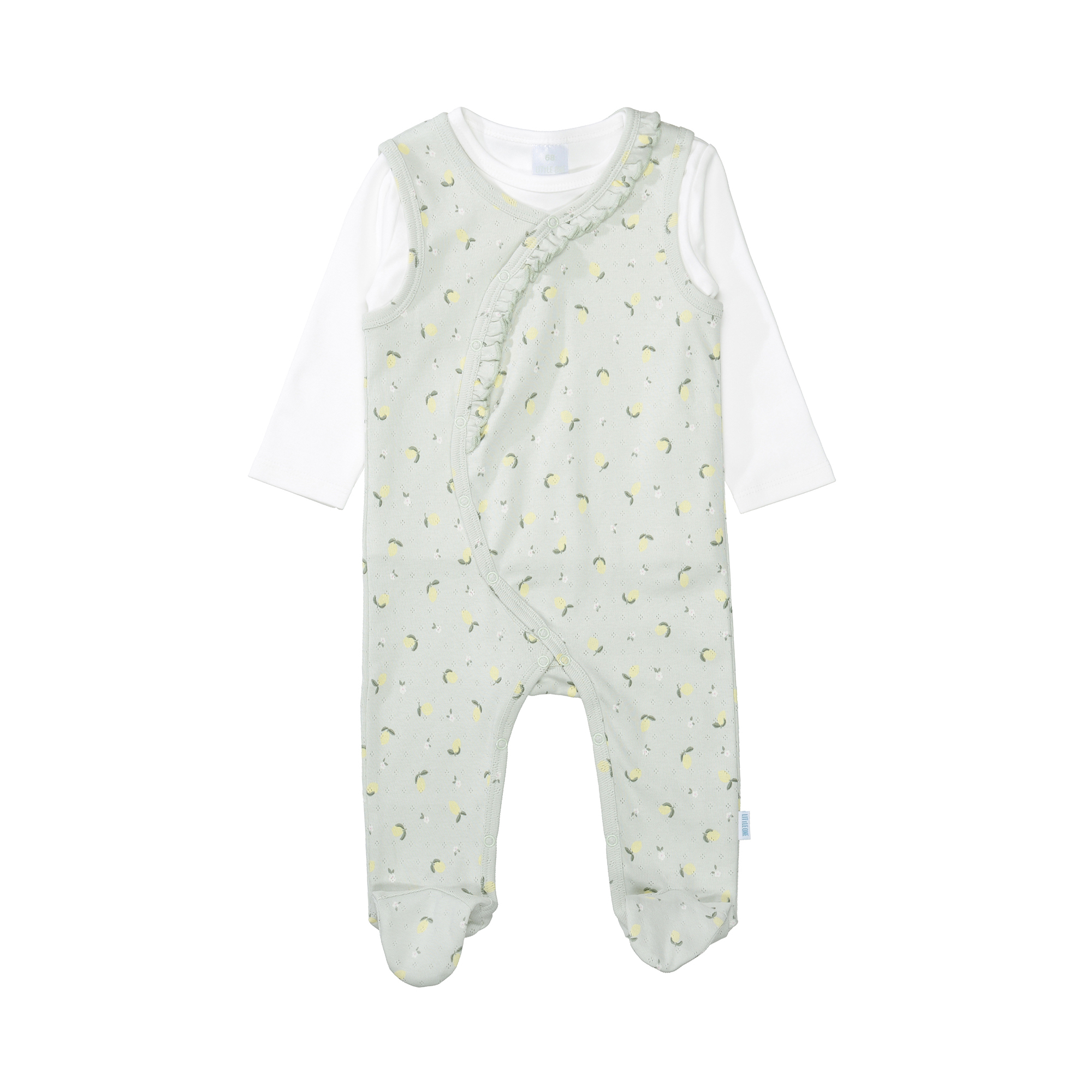 Strampler, LITTLE ONE, Grün – Besonderheit: Set bestehend aus Strampler und Langarmshirt