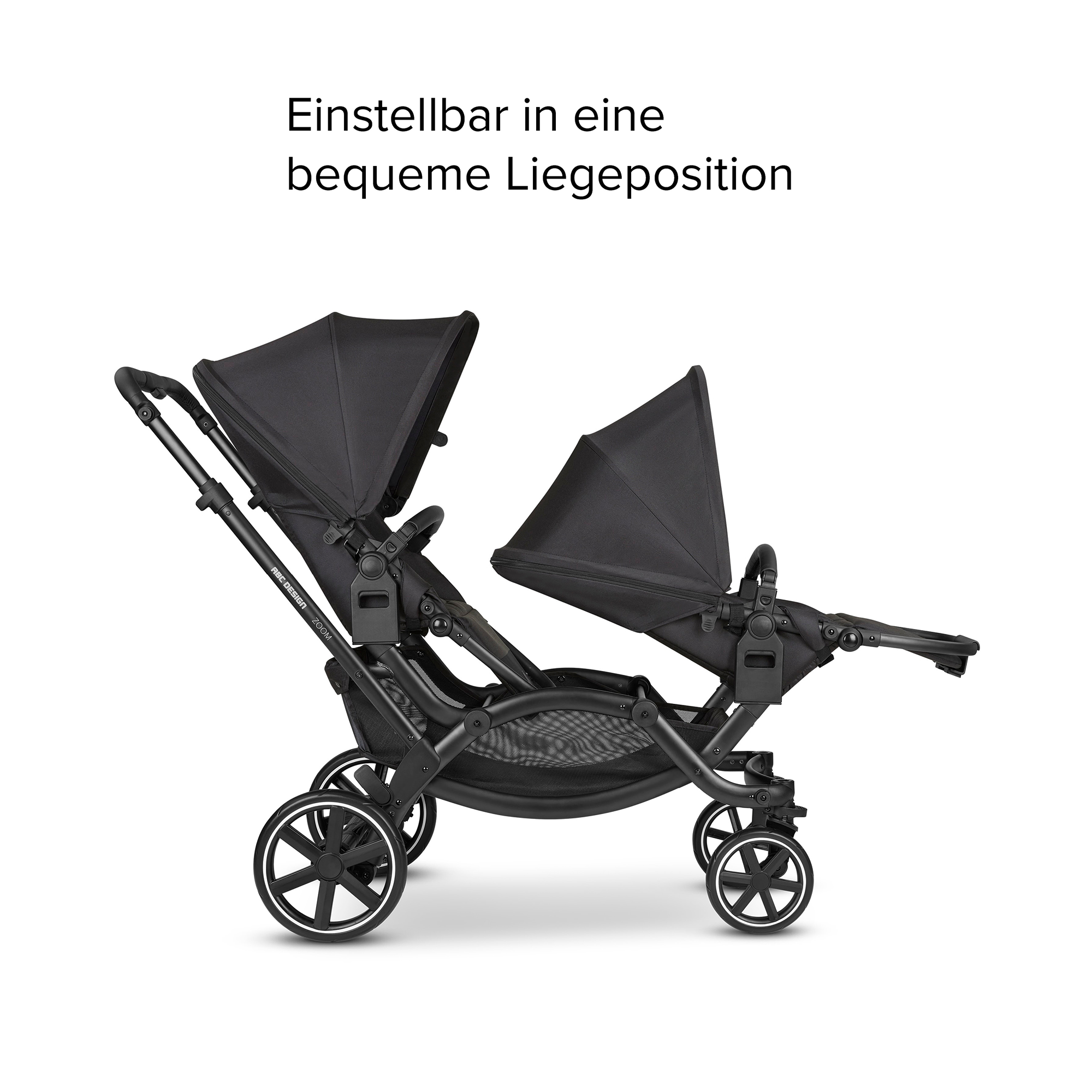 Zwillingswagen & Geschwisterwagen, ABC DESIGN, Schwarz – Produktansicht