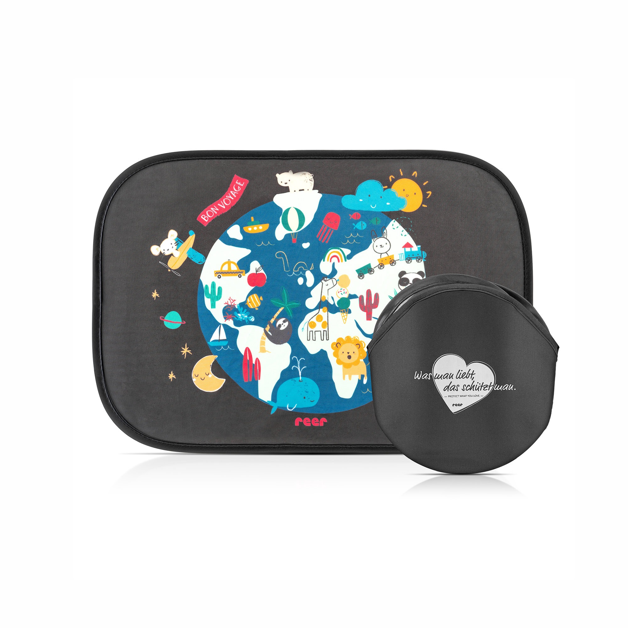 Sonnen- & Insektenschutz Kindersitze, reer, Schwarz – Produktansicht