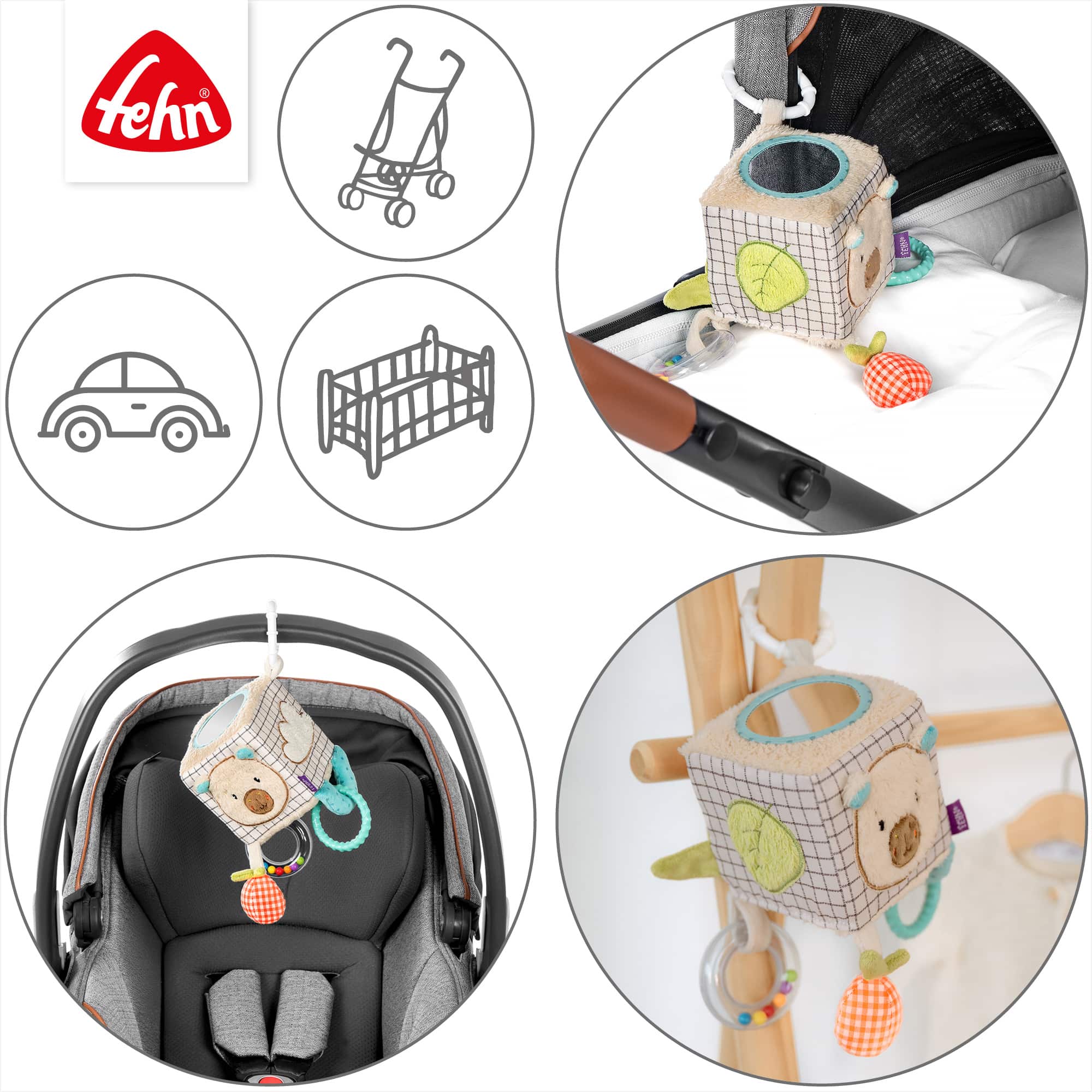 Spielwürfel, fehn, Beige – Produktansicht
