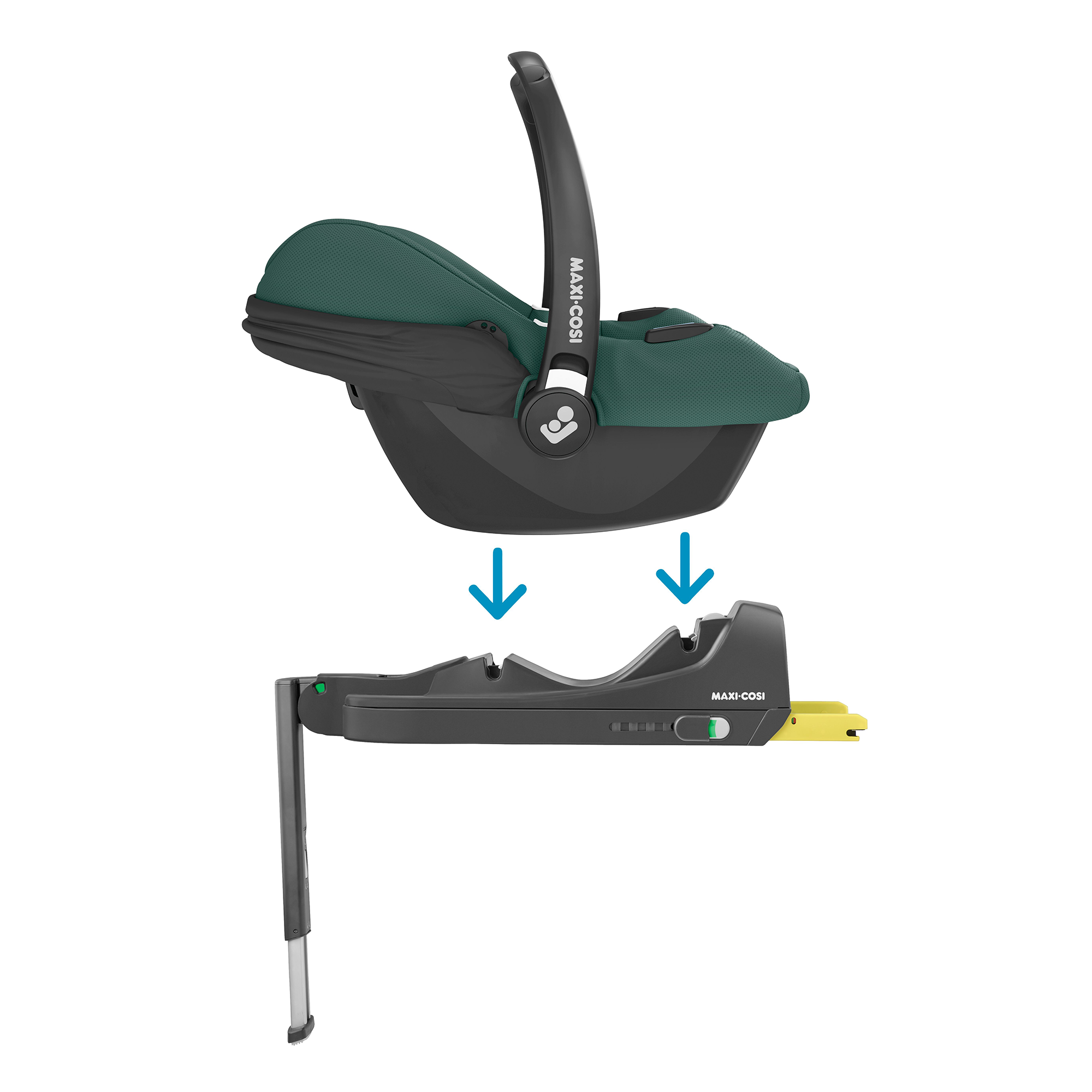 Babyschalen 0-13 kg, Gruppe 0+, MAXI-COSI, Grün – Produktansicht