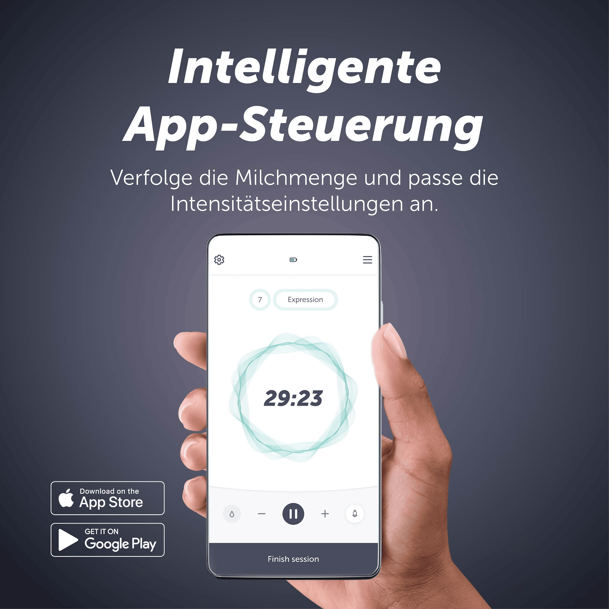 Hands Free Milchpumpen, elvie, Transparent – Produktansicht