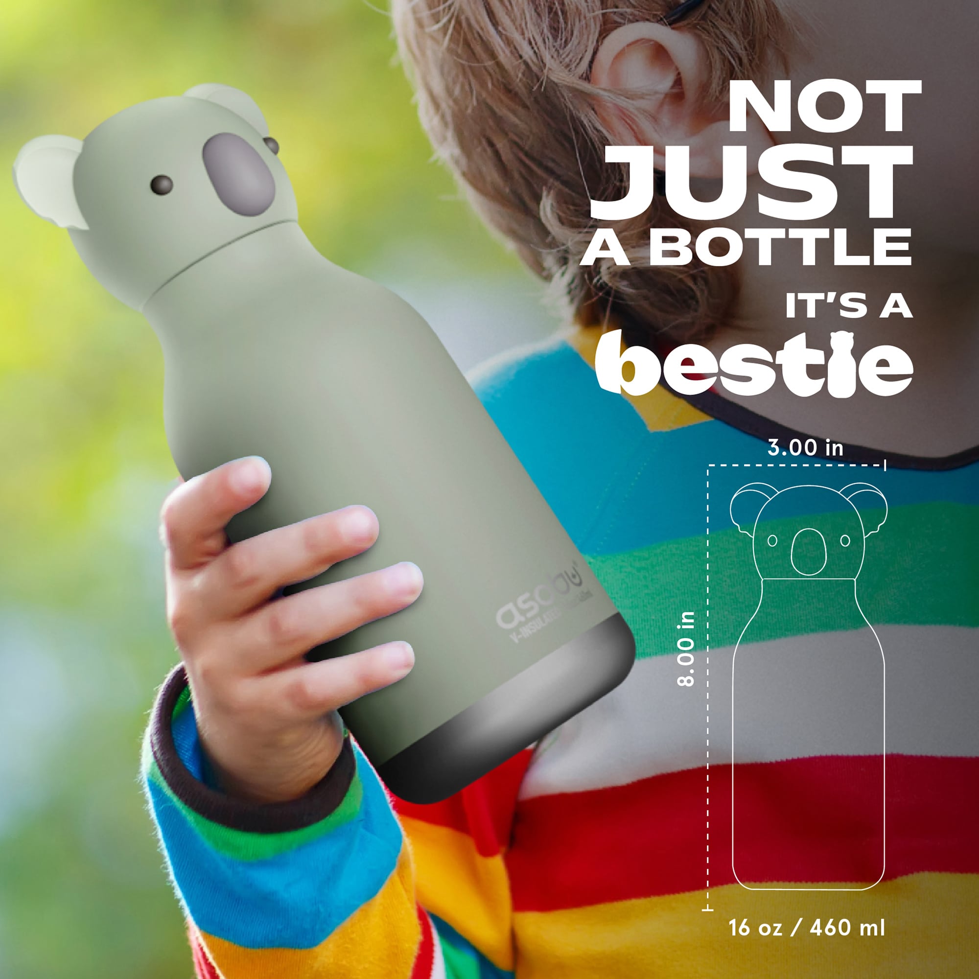 Thermoflaschen, ASOBU, Grün – Besonderheit: BPA-frei, auslaufsicher & kinderleicht zu bedienen