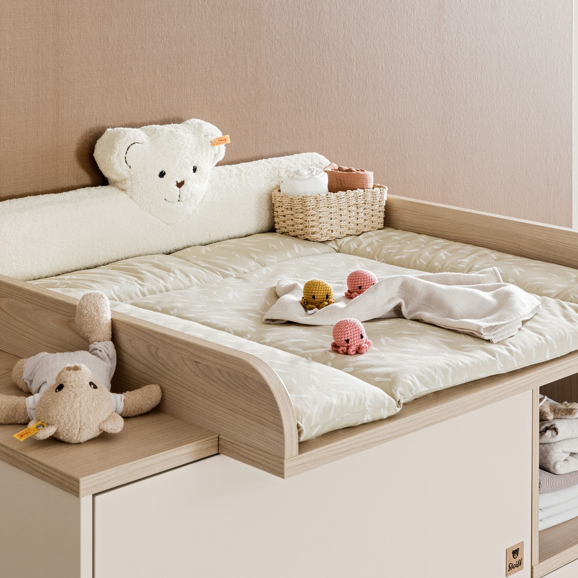 Wickelauflagen, PAIDI, Beige – Produktansicht