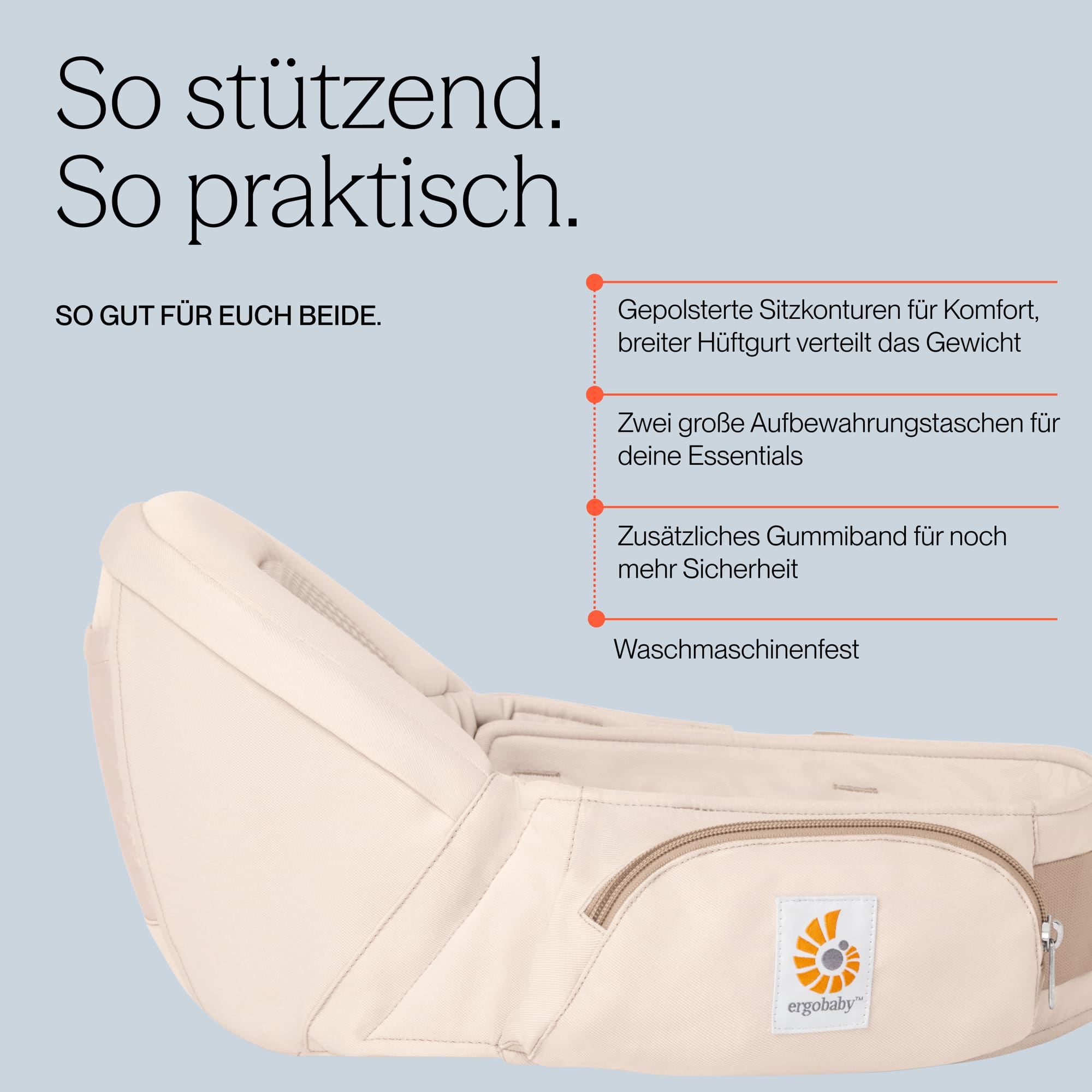 Hüfttragen, ERGObaby, Schwarz – Produktansicht