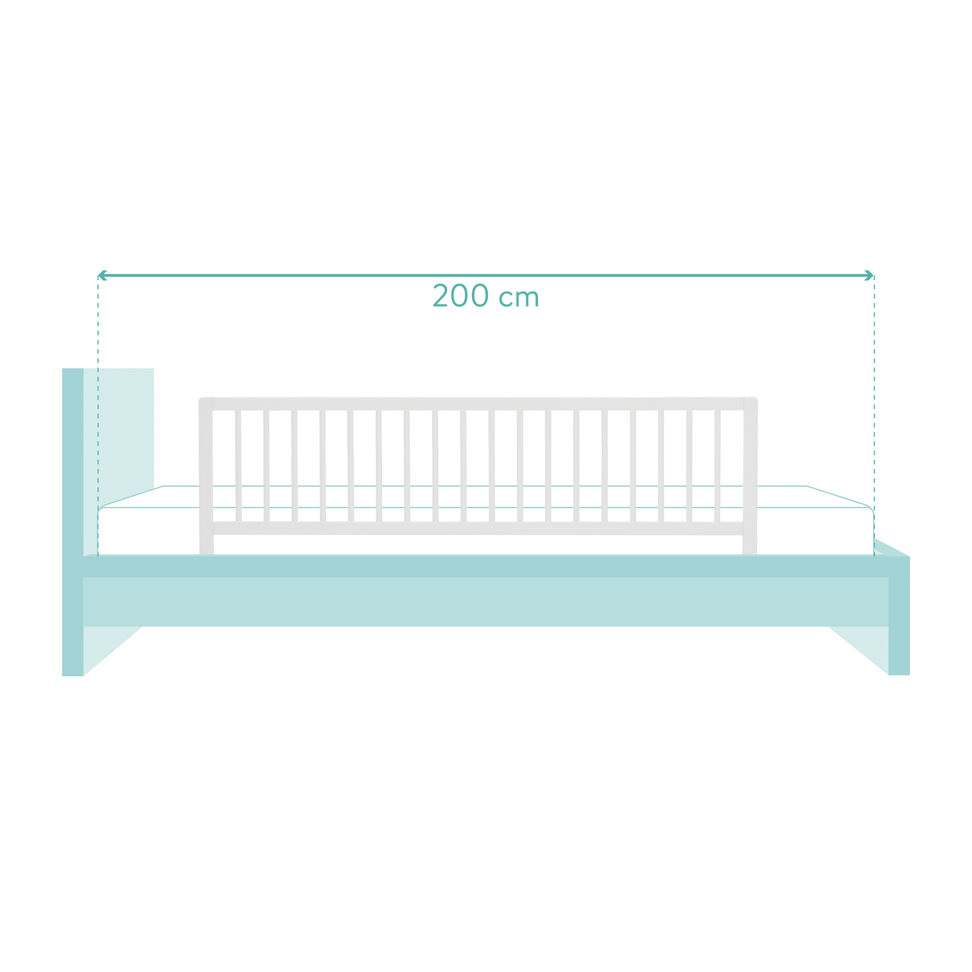 Bettgitter, fillikid, Weiß – Produktansicht