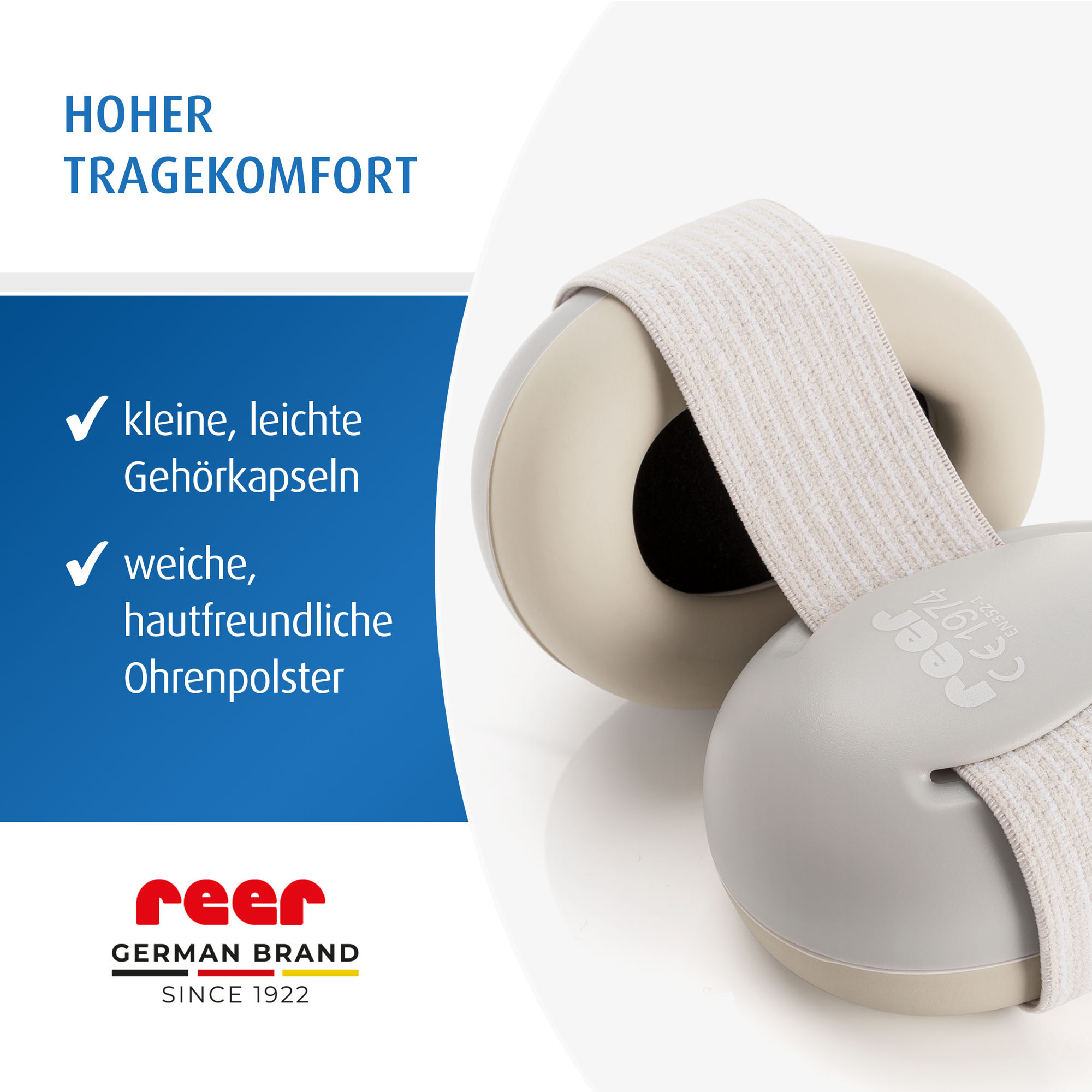 Gehörschutz, reer, Grau – Produktansicht
