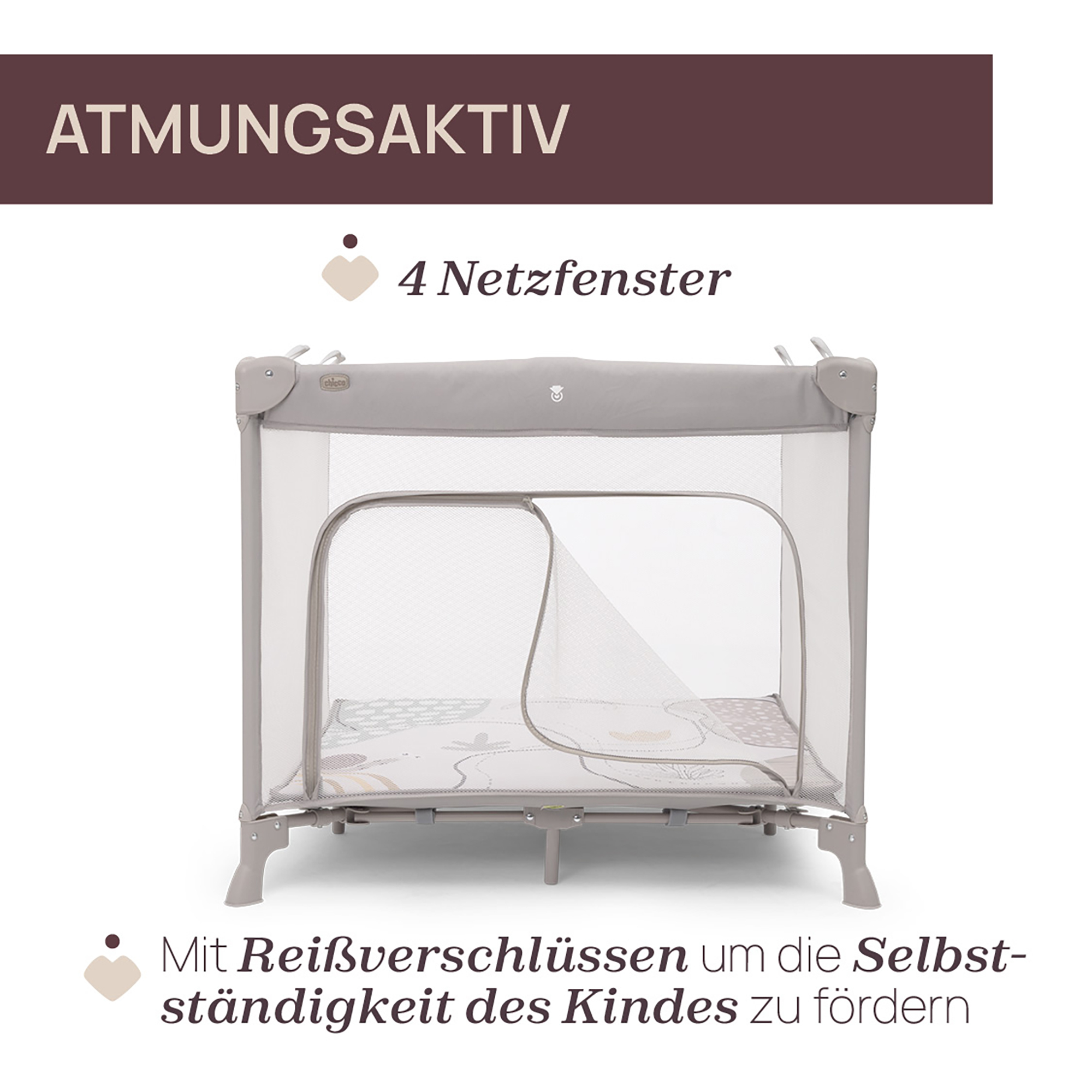 Laufgitter & Laufgittereinlagen, chicco, Beige – Produktansicht