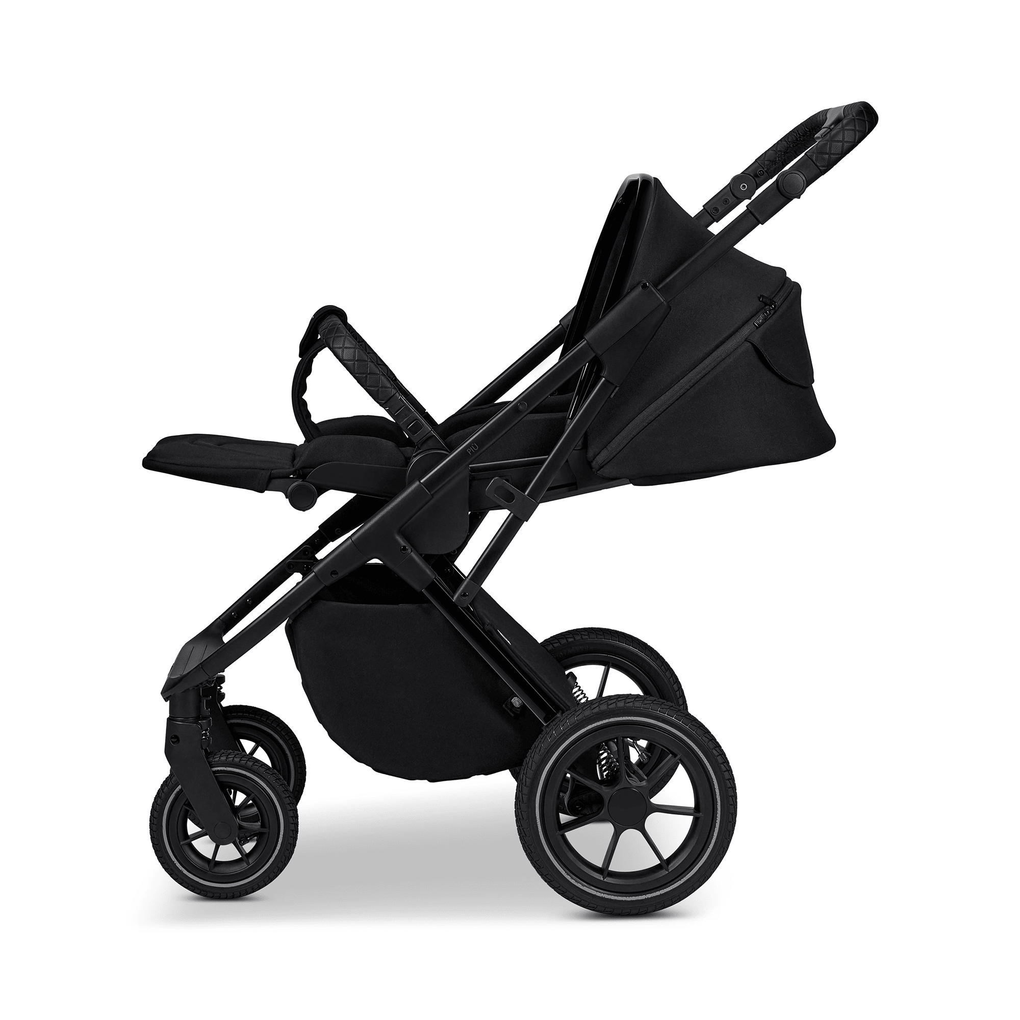 Kombi-Kinderwagen, MOON, Schwarz – Produktansicht