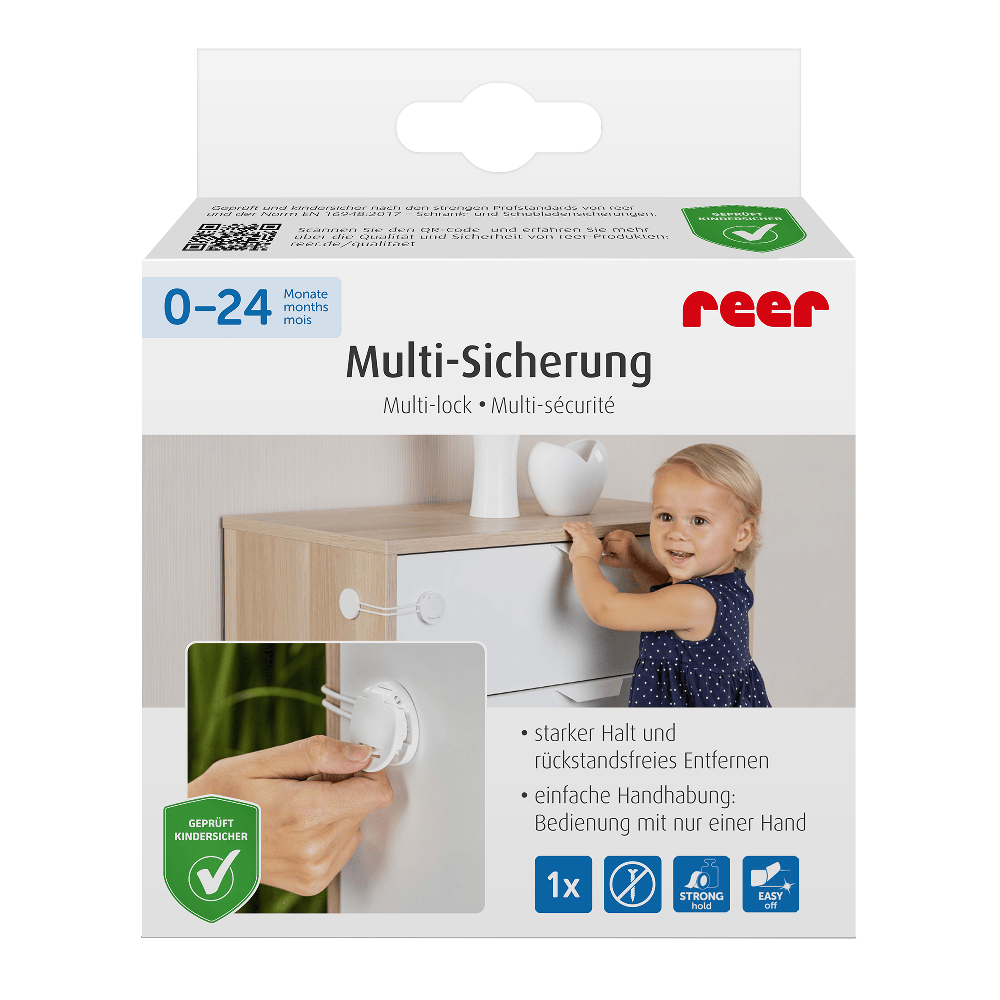 Kindersicherung, reer, Weiß – Produktansicht