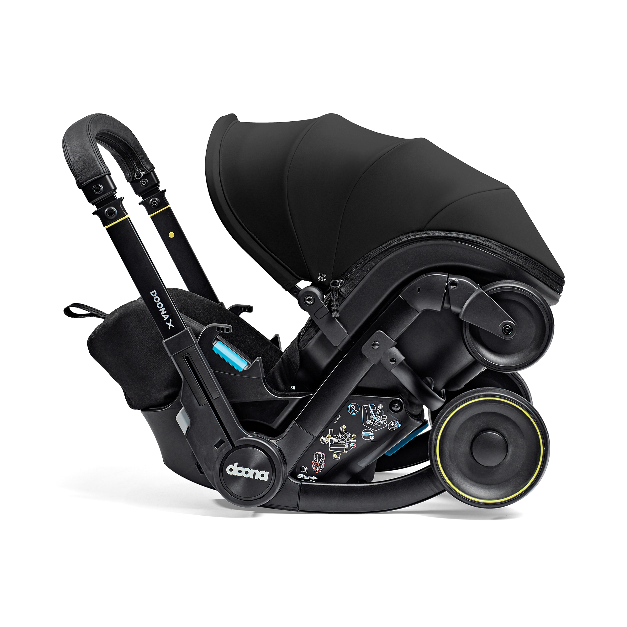 Kombi-Kinderwagen, doona, Schwarz – Produktansicht