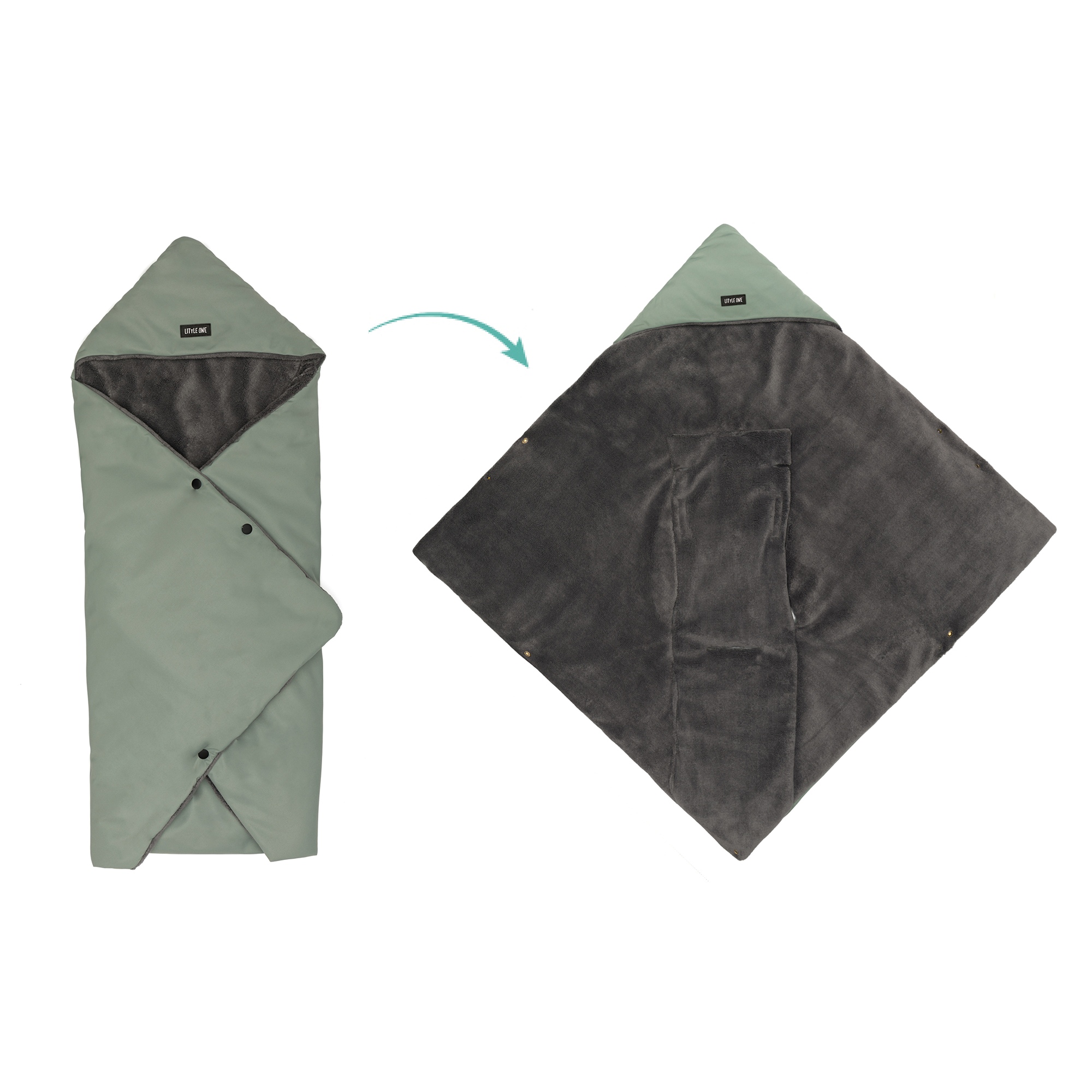 Einschlagdecken & Decken, LITTLE ONE, Grün – Produktansicht