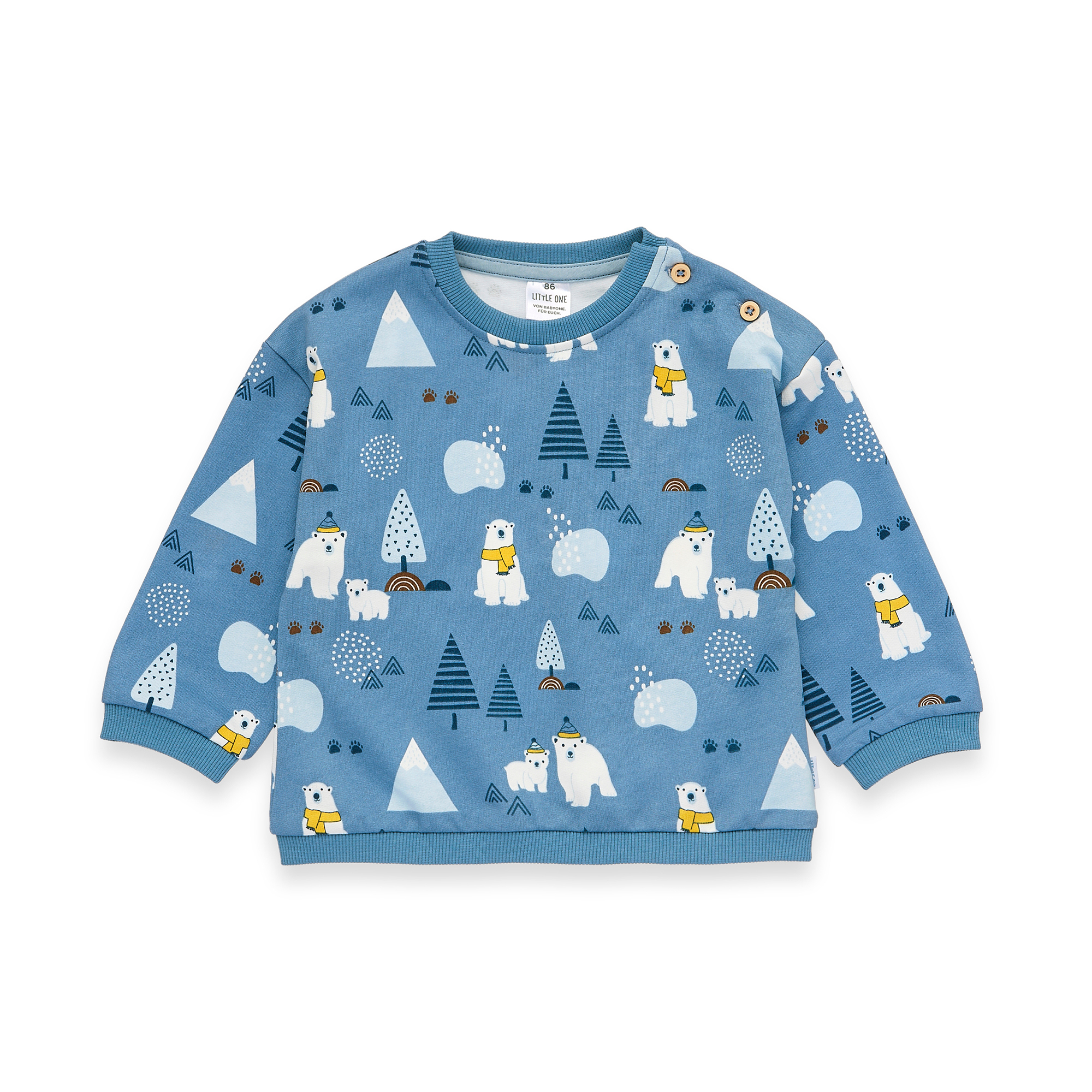 Pullover & Sweatshirts, LITTLE ONE, Blau – Besonderheit: aus 80% Baumwolle