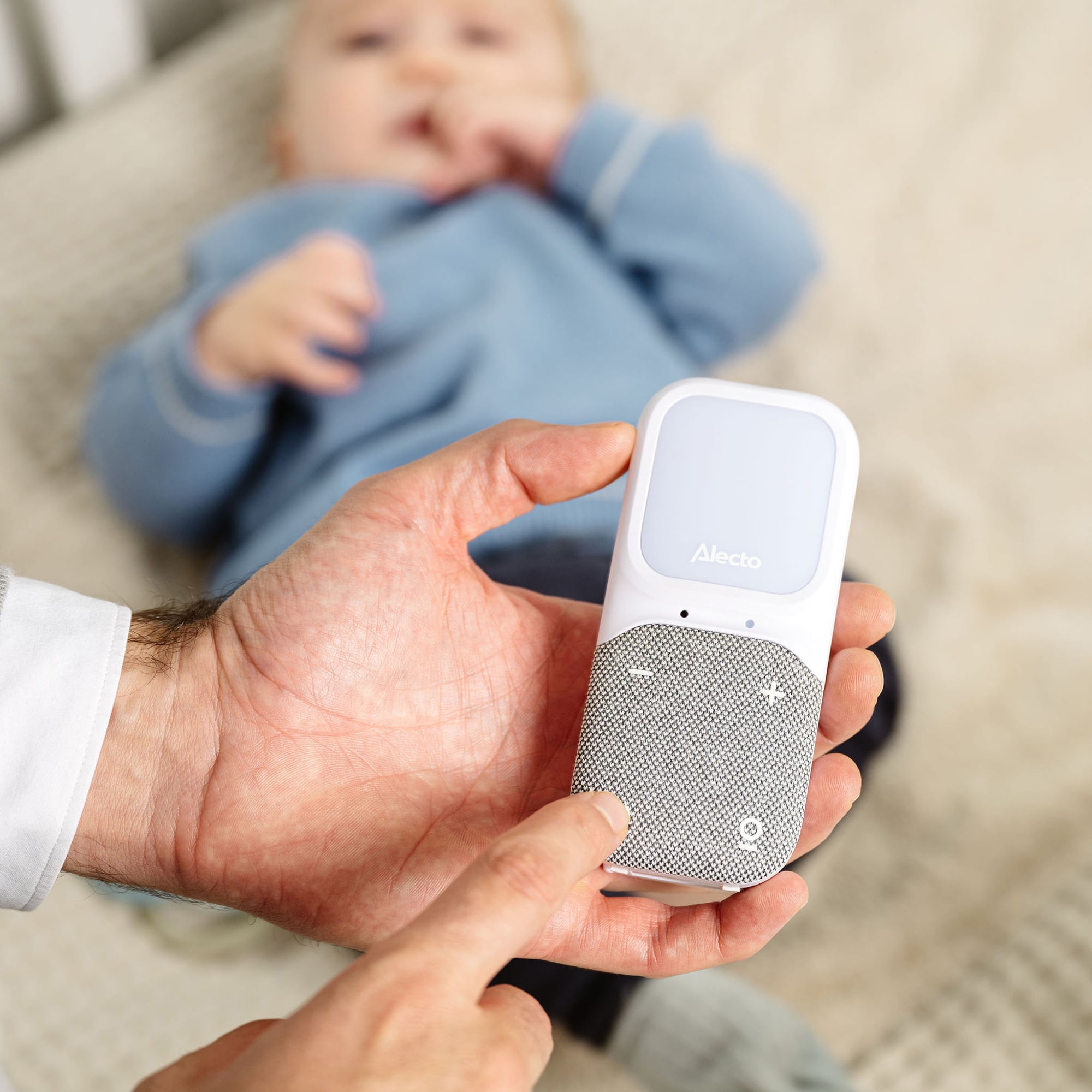 Audio Babyphone, Alecto baby, Weiß – Produktansicht