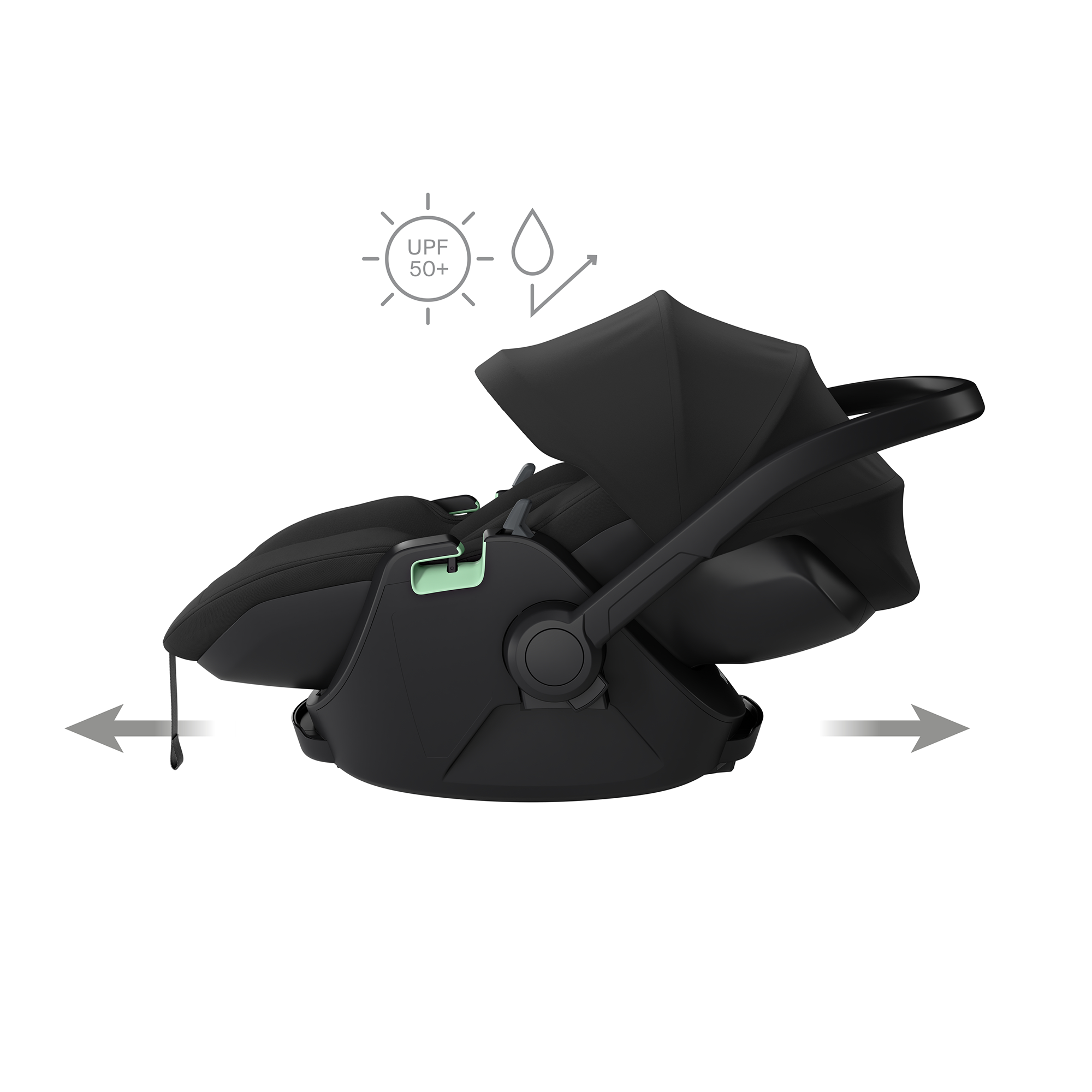 Babyschalen 0-13 kg, Gruppe 0+, THULE, Schwarz – Produktansicht