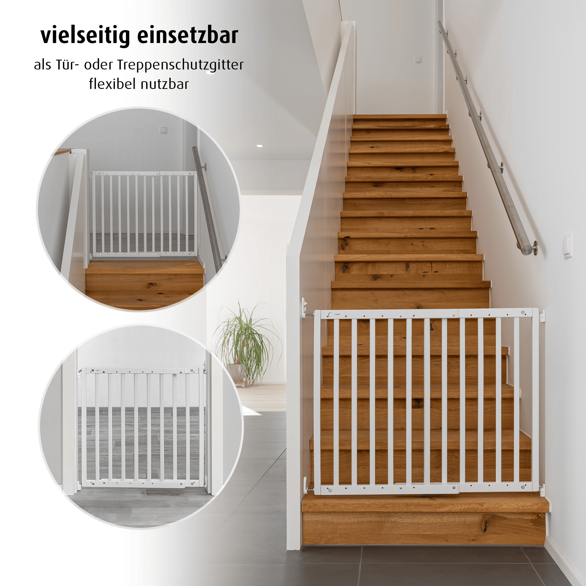 Tür- & Treppenschutzgitter, reer, Weiß – Produktansicht