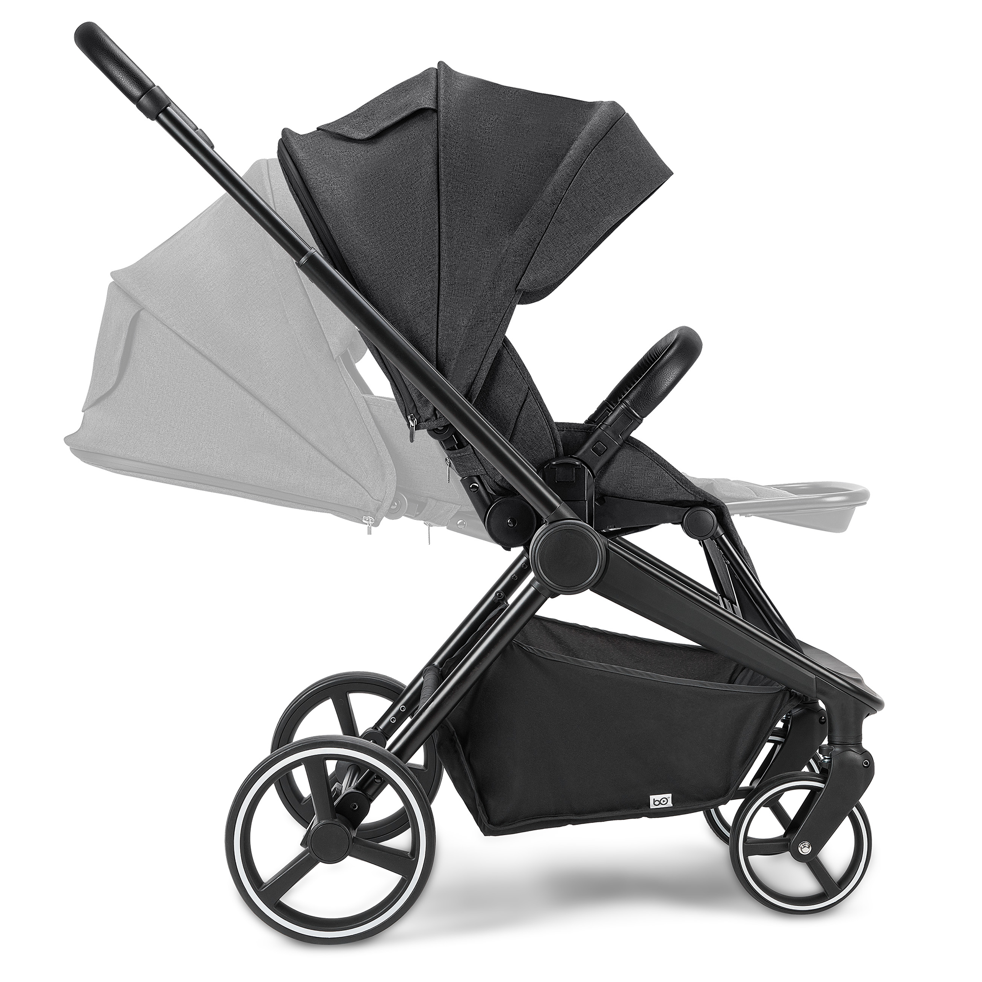 Kombi-Kinderwagen, B.O. StartKlar, Schwarz – Produktansicht