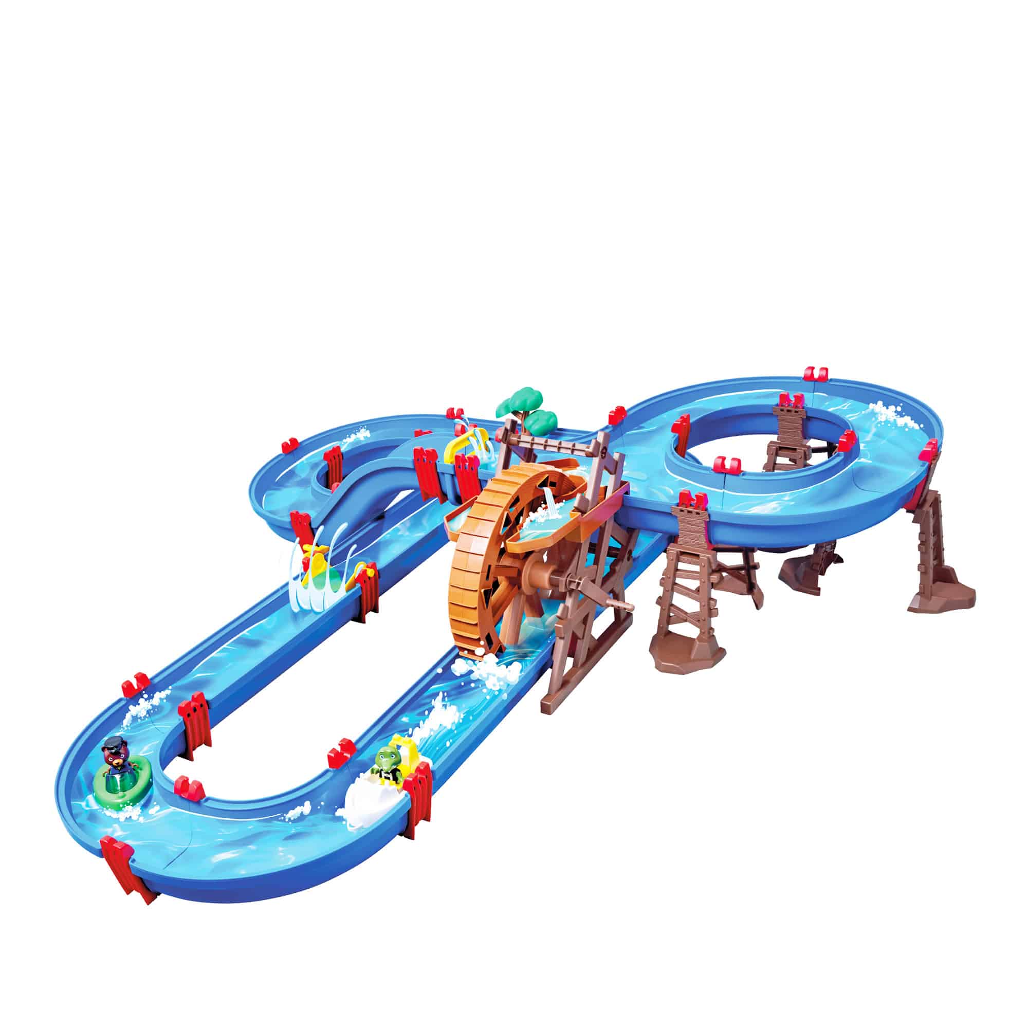 Wasserspielzeug, AquaPlay, Blau – Besonderheit: Wasserbahn mit 53 Teilen inklusive 2 Booten und 2 Tierfiguren