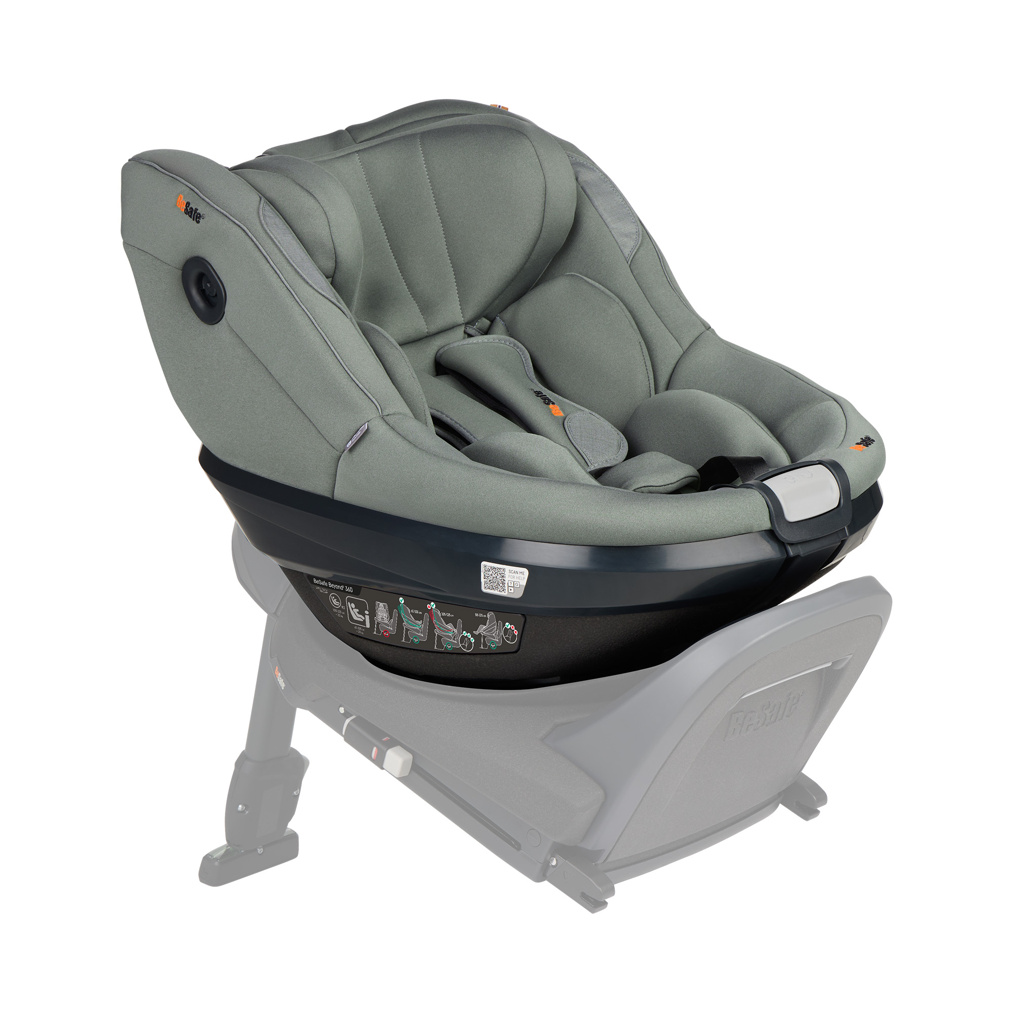 Reboarder 0-18 kg, Gruppe 0+/1, BeSafe, Grün – Produktansicht