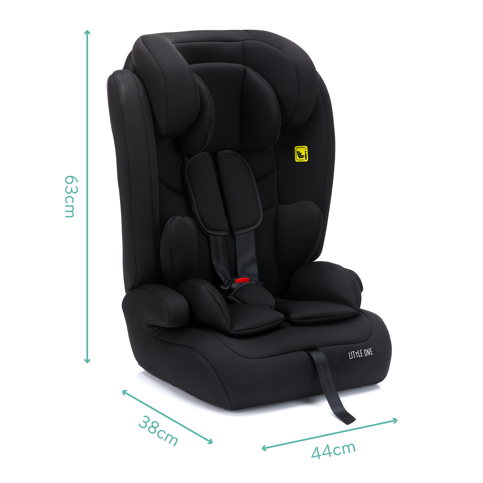Kindersitze 9-36 kg, Gruppe 1/2/3, LITTLE ONE, Schwarz – Produktansicht