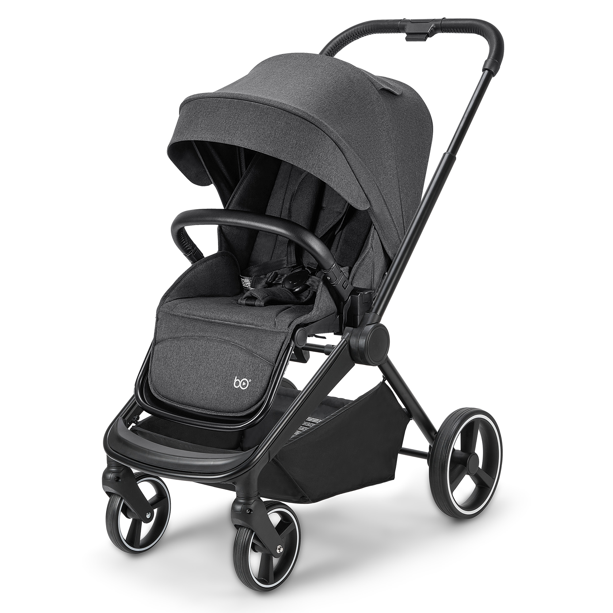 Kombi-Kinderwagen, B.O. StartKlar, Schwarz – Besonderheit: inkl. Babywanne, Sportsitz und Babyschalen-Adapter