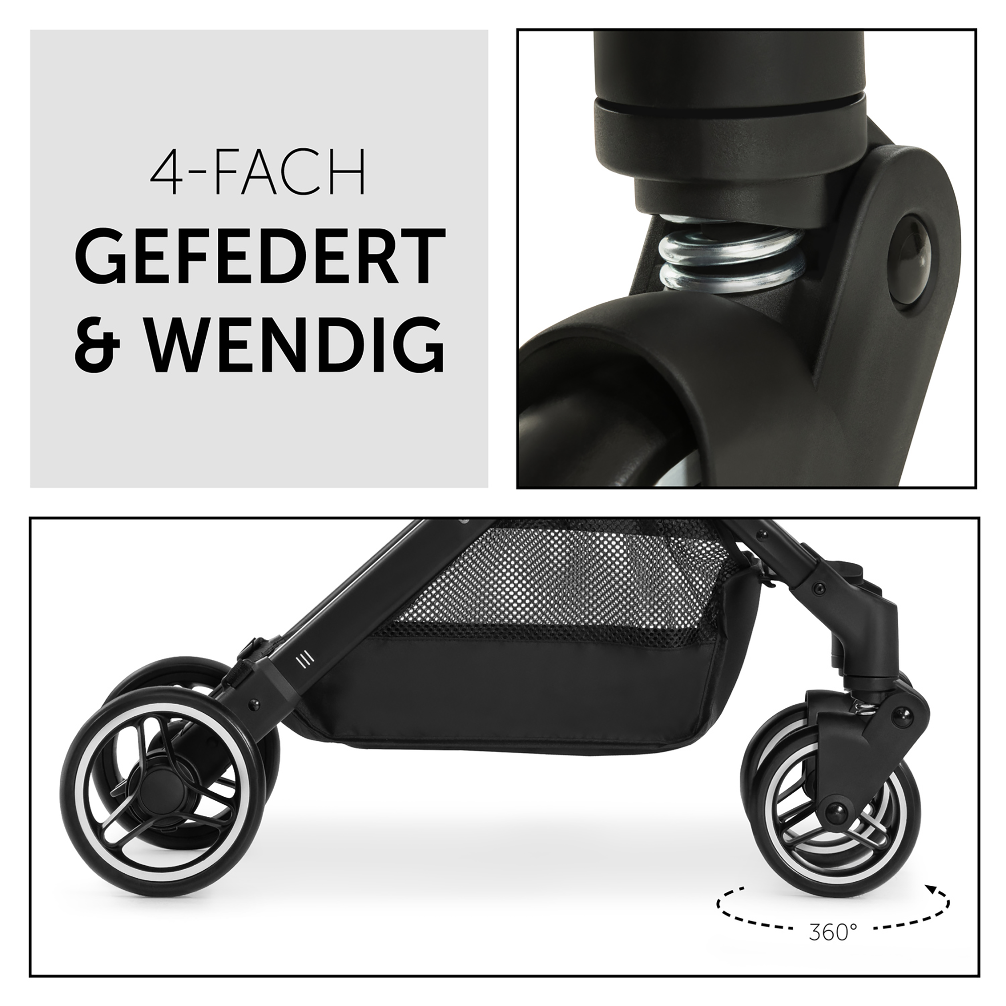Reisebuggys, hauck, Schwarz – Produktansicht