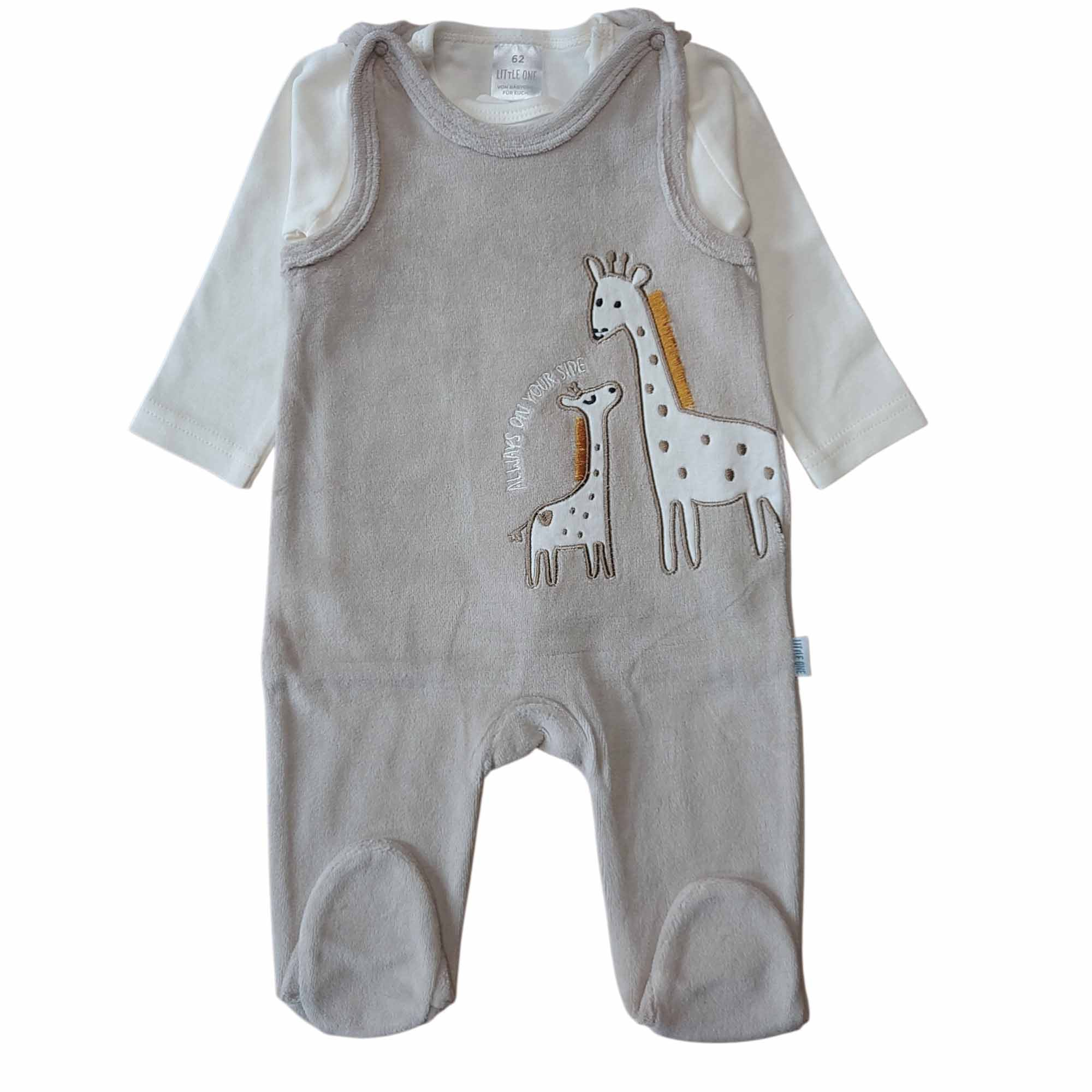 LITTLE ONE, LITTLE ONE, Beige – Besonderheit: Set bestehend aus Strampler und Langarmshirt