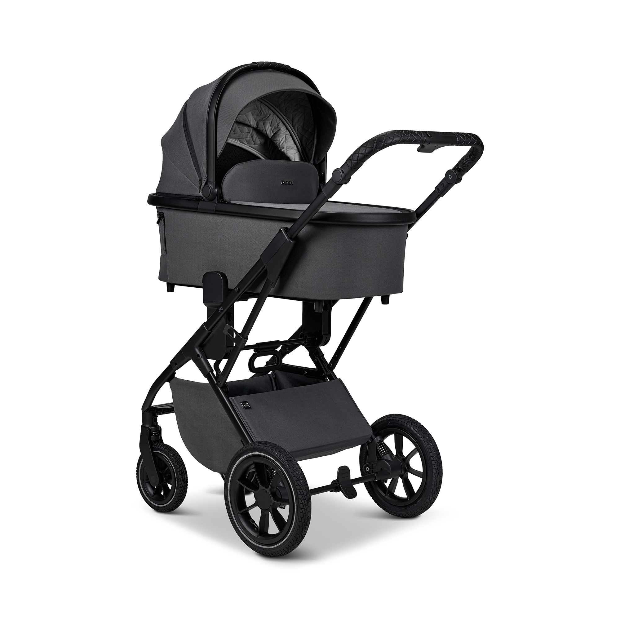 Kombi-Kinderwagen, MOON, Grau – Produktansicht