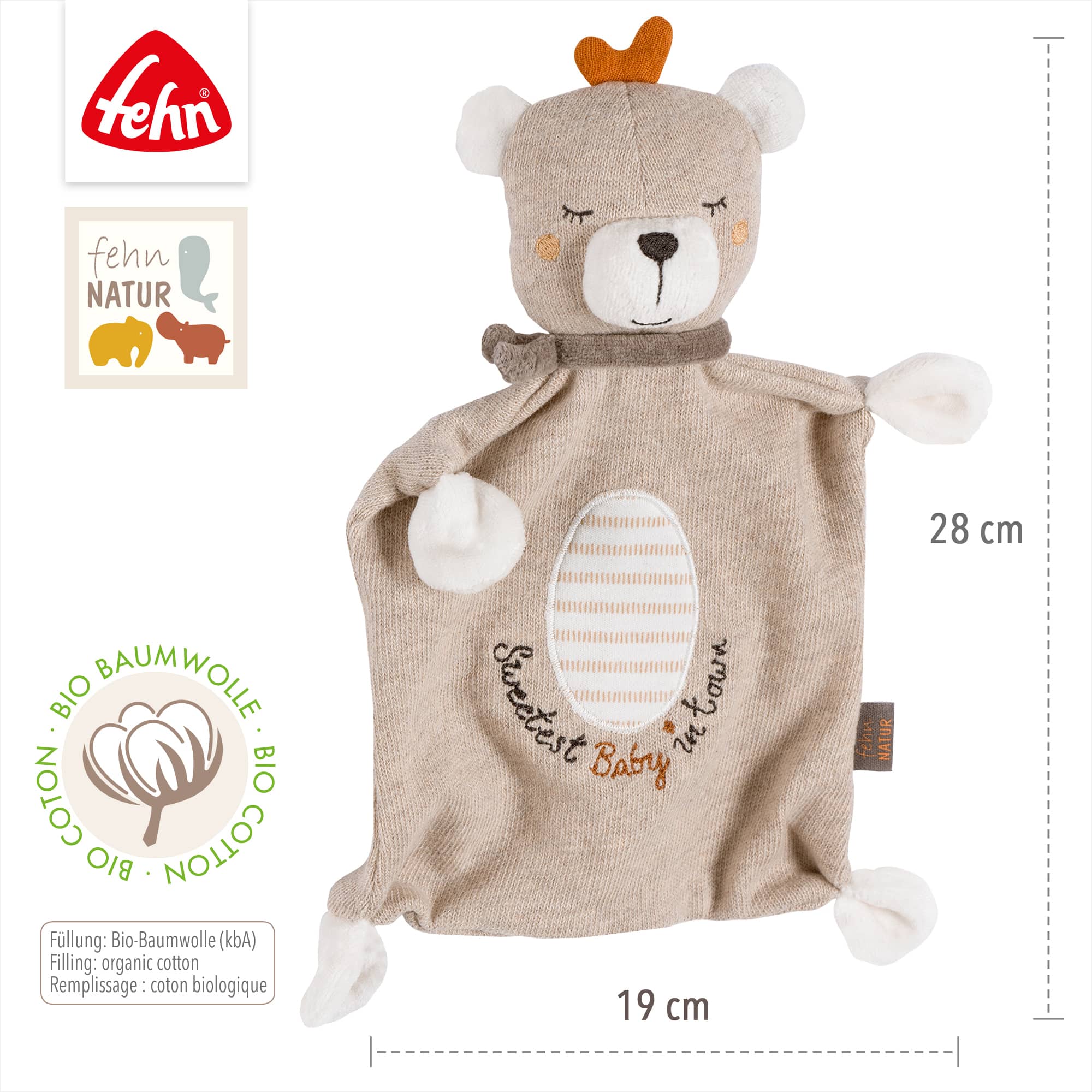 Schmusetücher, fehn, Braun – Produktansicht