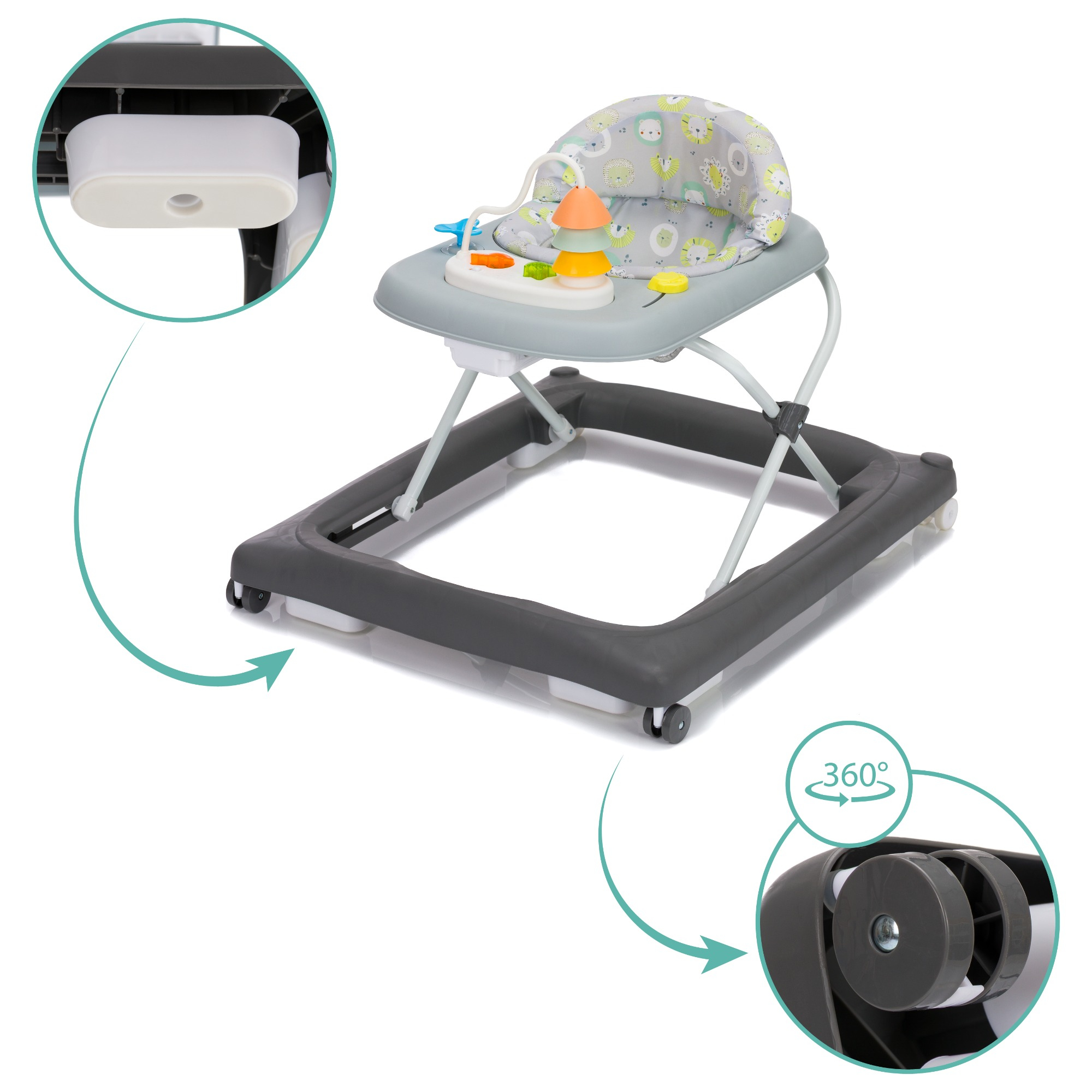Lauflernwagen, fillikid, Grau – Produktansicht