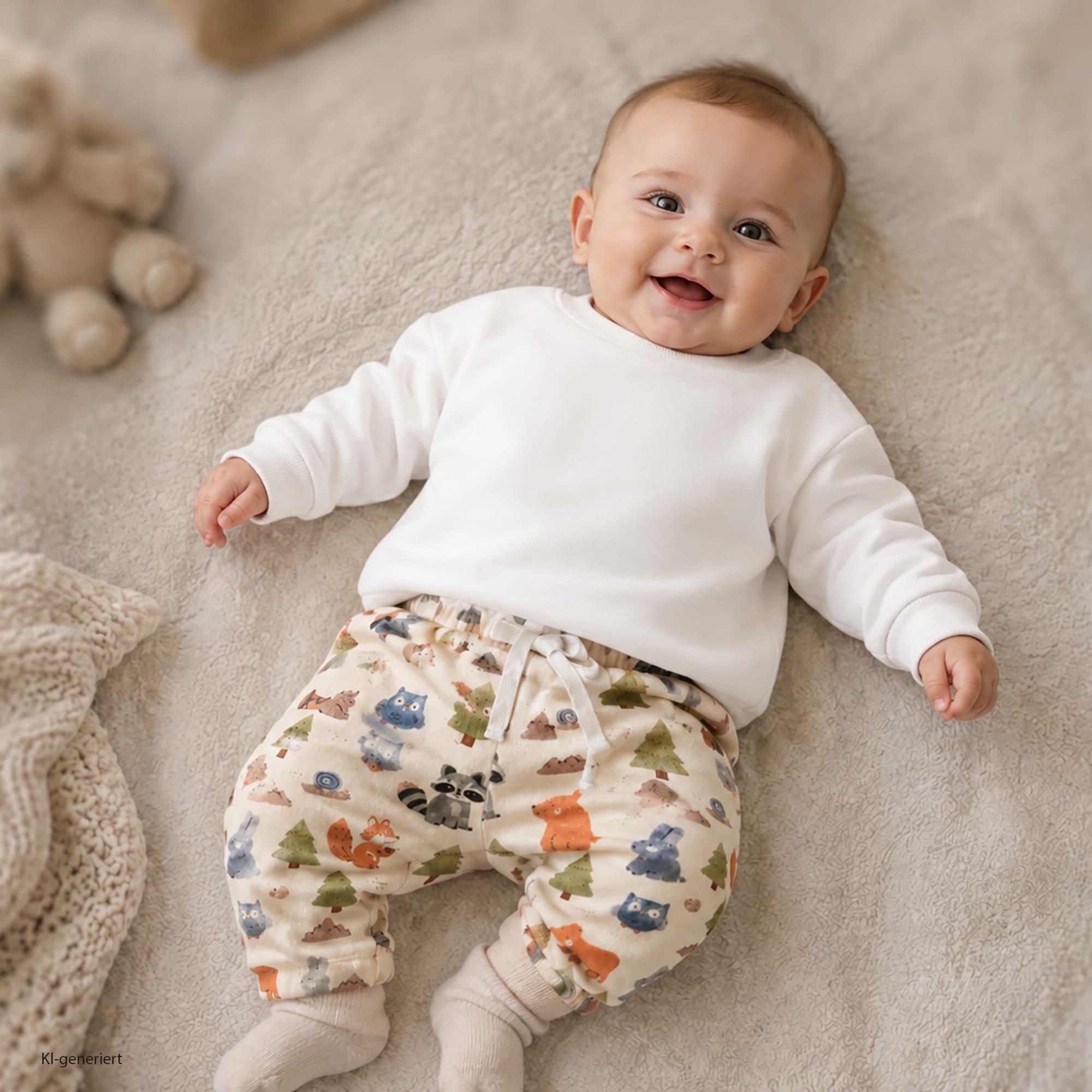 Jogginghosen, LITTLE, Weiß – Produktansicht