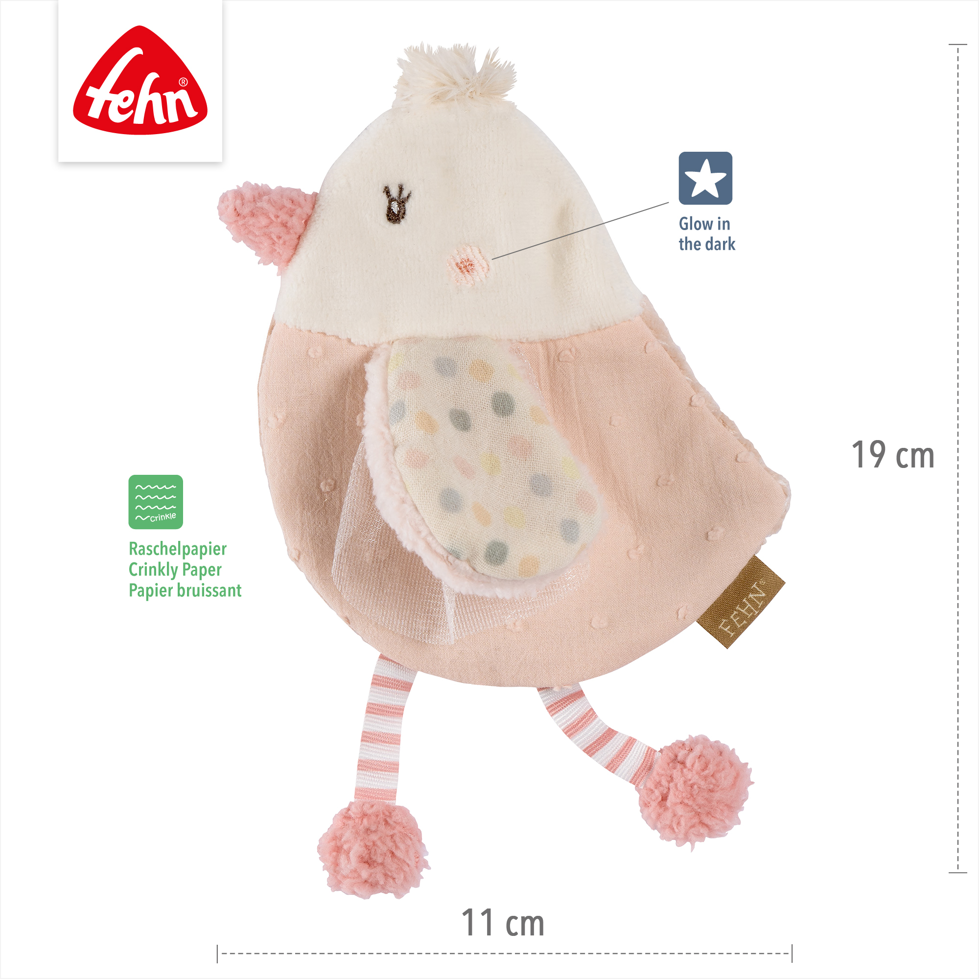Knisterspielzeug & Knistertücher, fehn, Pink – Produktansicht