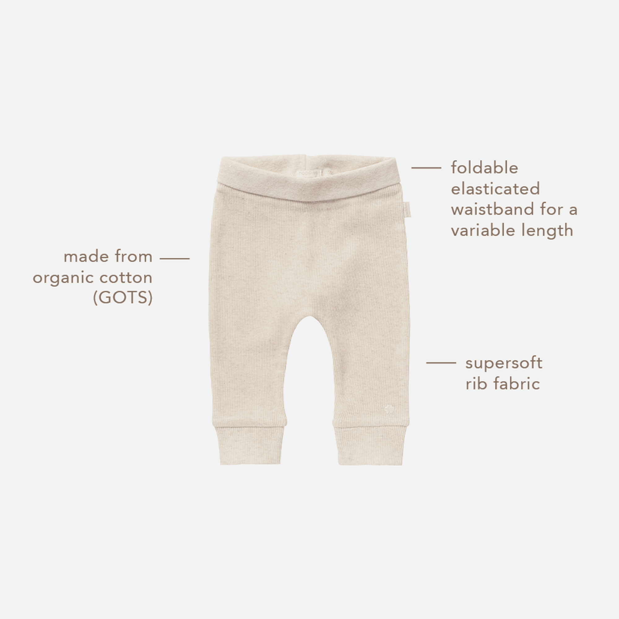 Lange Hosen, noppies, Beige – Produktansicht