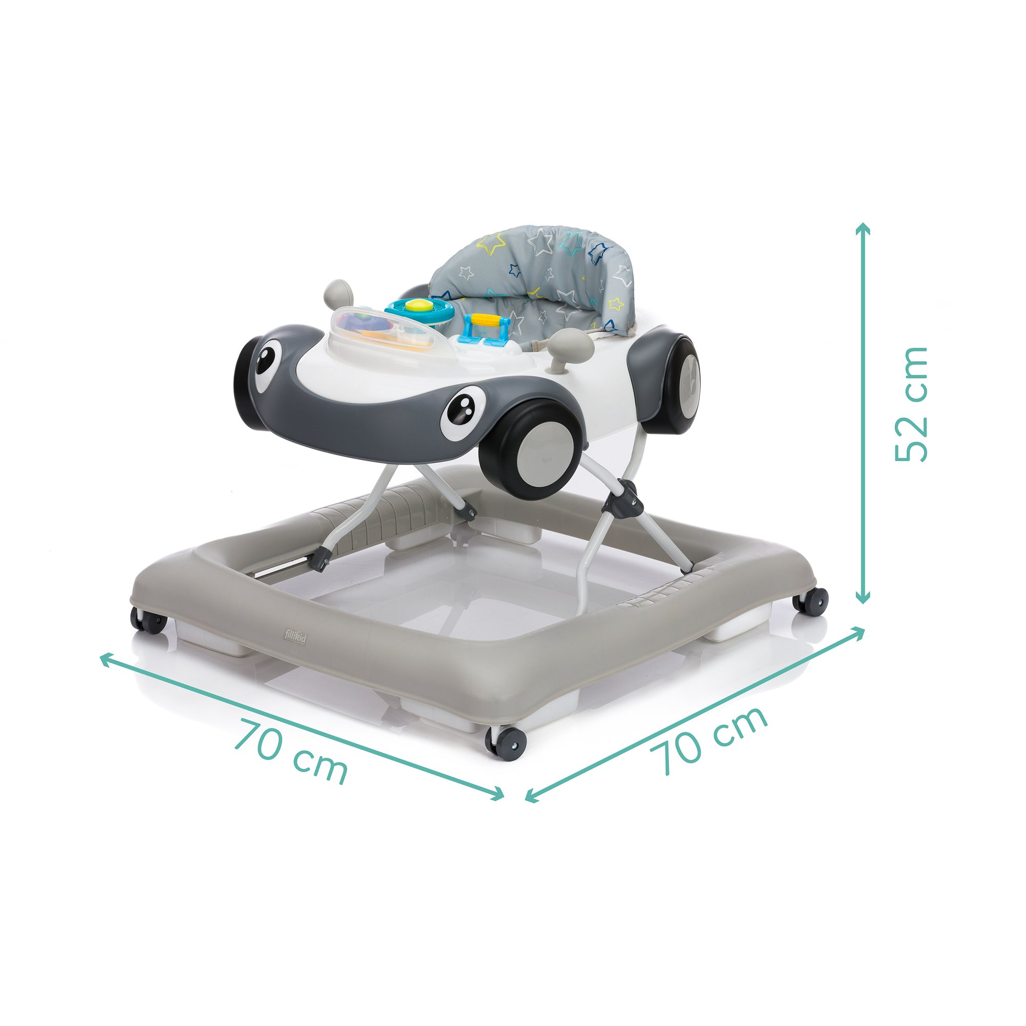 Lauflernwagen, fillikid, Grau – Produktansicht