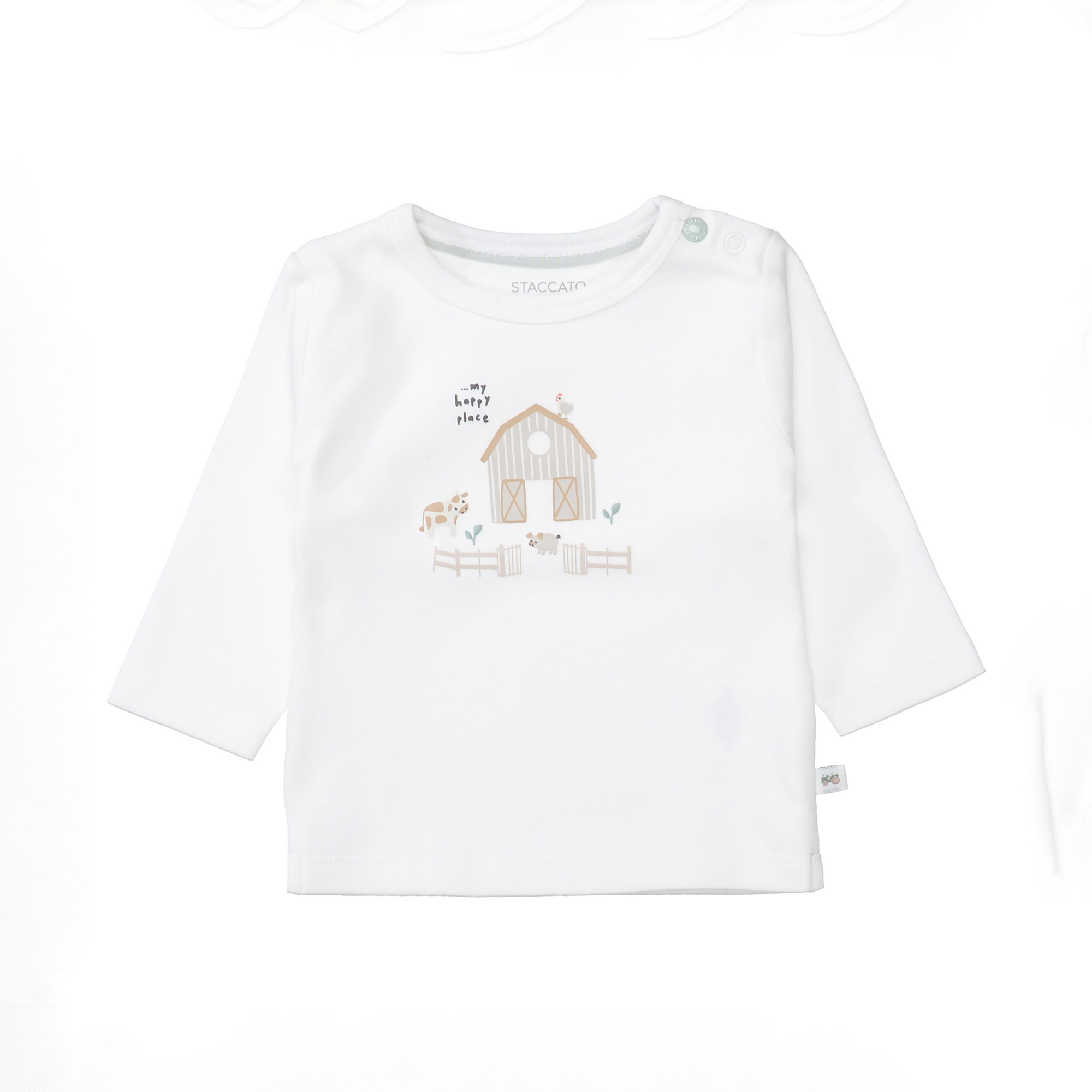 Langarmshirts, STACCATO, Weiß – Besonderheit: aus 100% Baumwolle