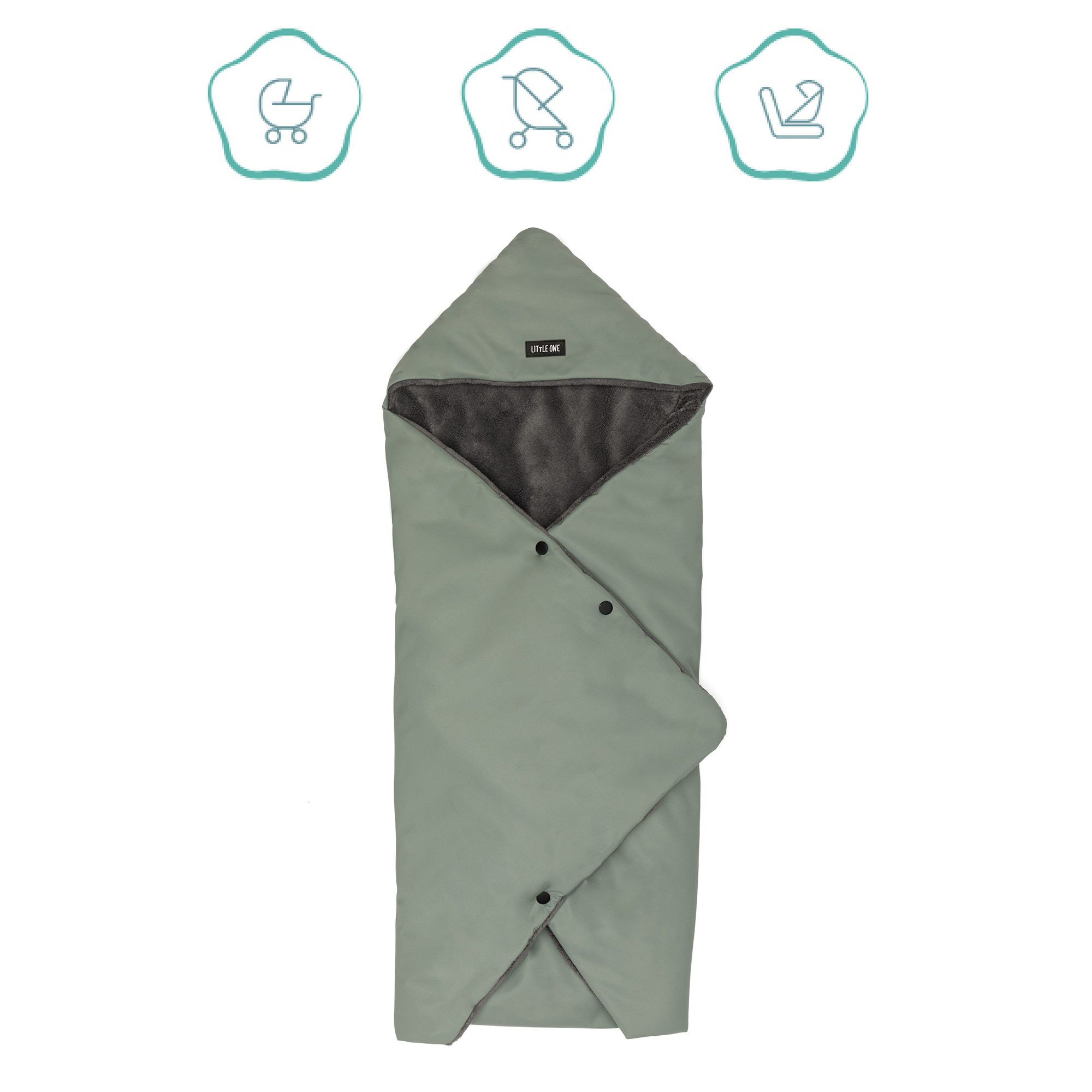 Einschlagdecken & Decken, LITTLE ONE, Grün – Produktansicht