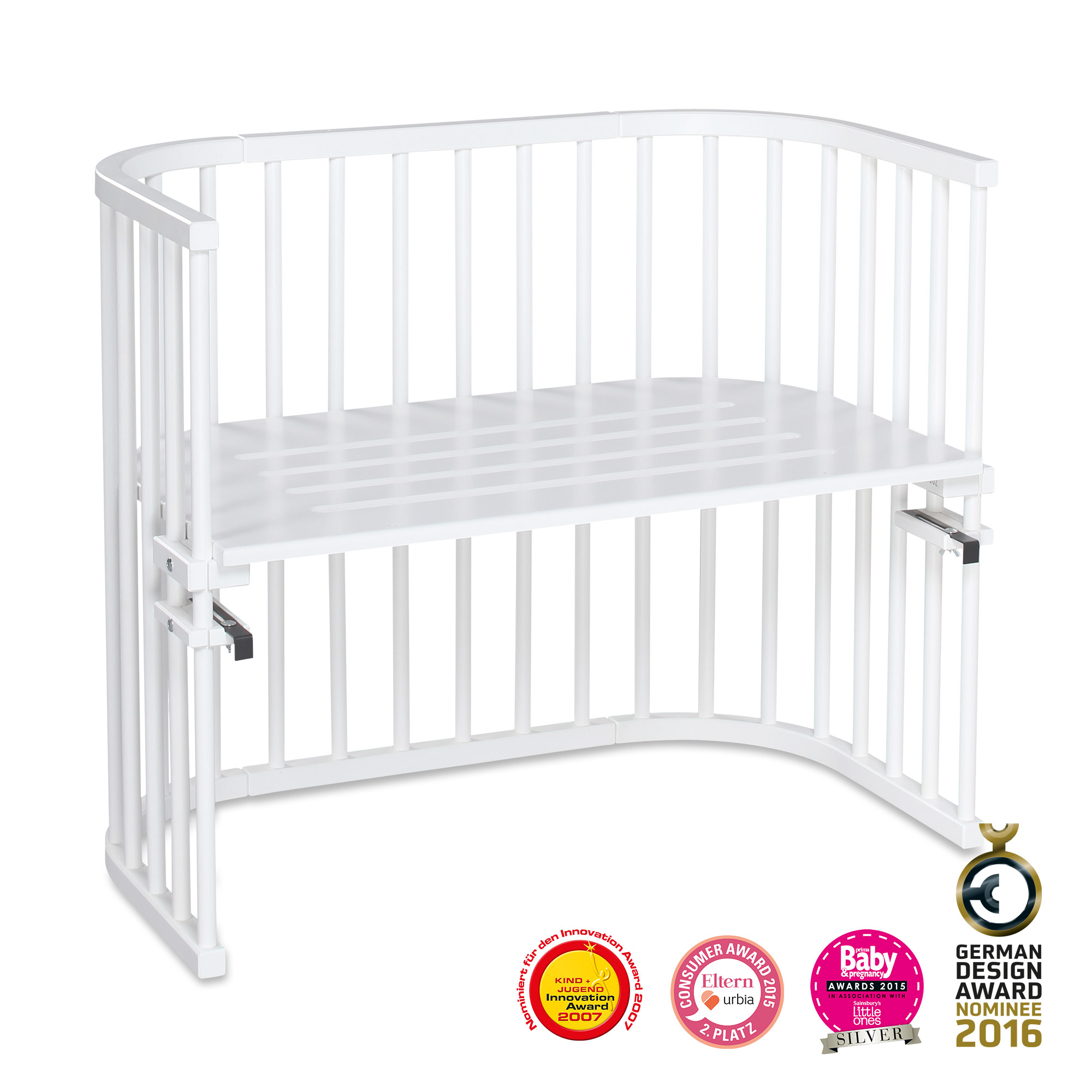 Beistellbetten, babybay, Weiß – Produktansicht