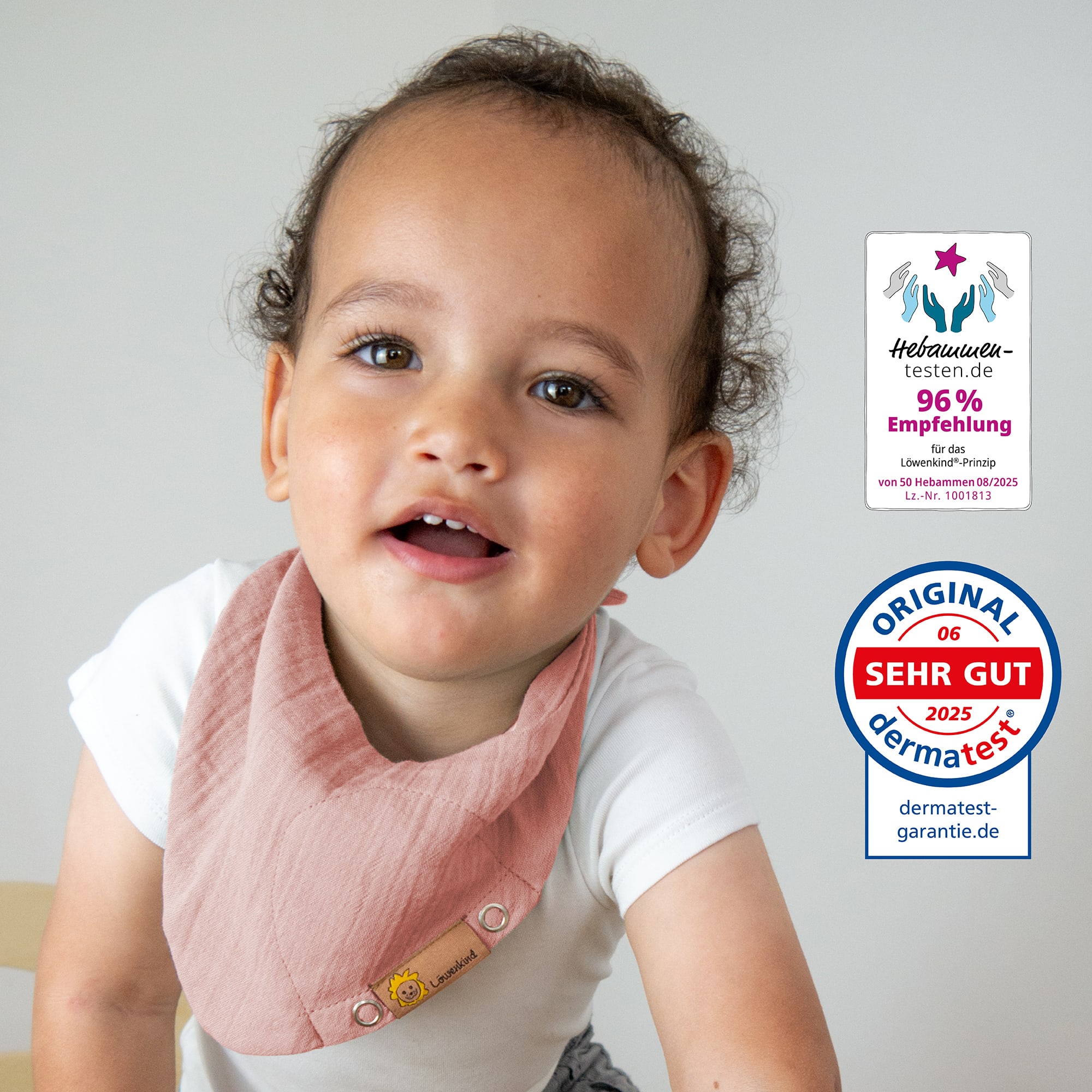 Dreieckstücher & Halstücher, Löwenkind, Pink – Produktansicht